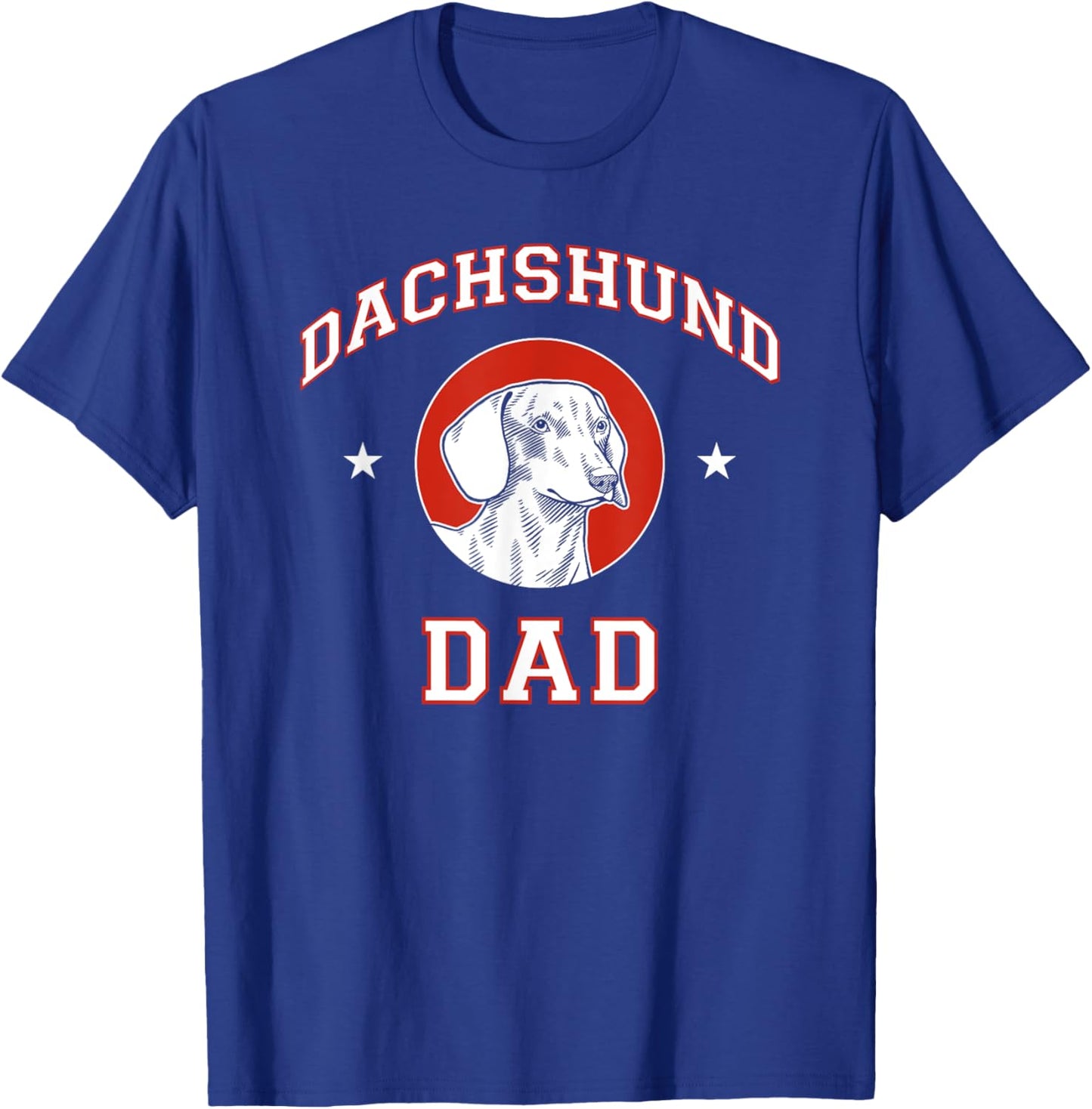 Smooth Dachshund Dad Dog Father Women Girls Kids T-Shirt - T-Shirt | Royal