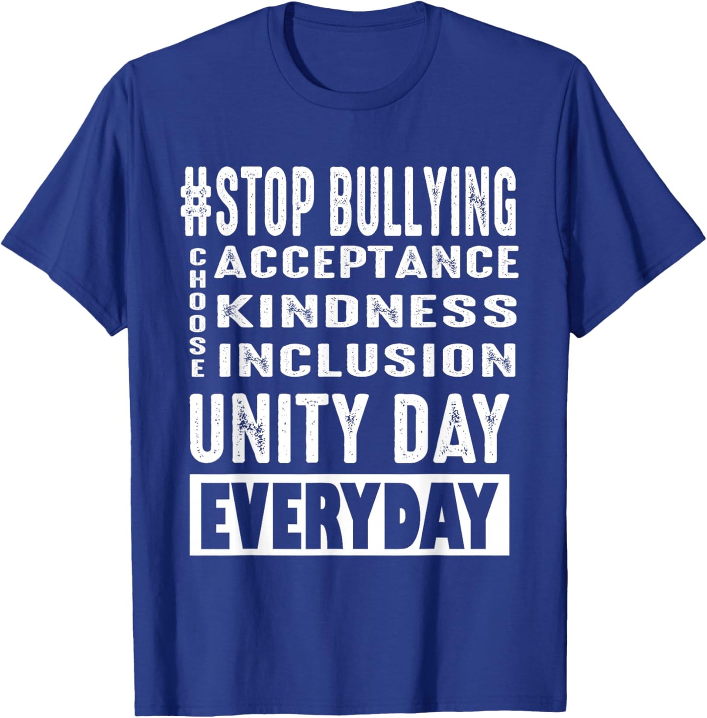 Unity Day Everyday Stop Bullying prevention month Orange T-Shirt - T-Shirt | Royal