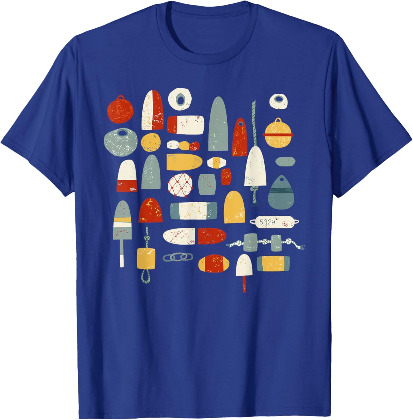 Fishing Boat Buoys T-Shirt - T-Shirt | Royal