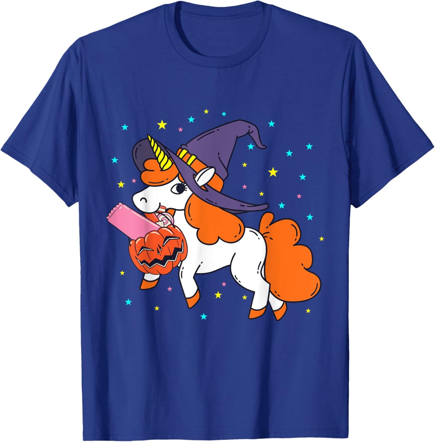 Halloween Unicorn Girls Women Witchy Unicorn Halloween T-Shirt - T-Shirt | Royal