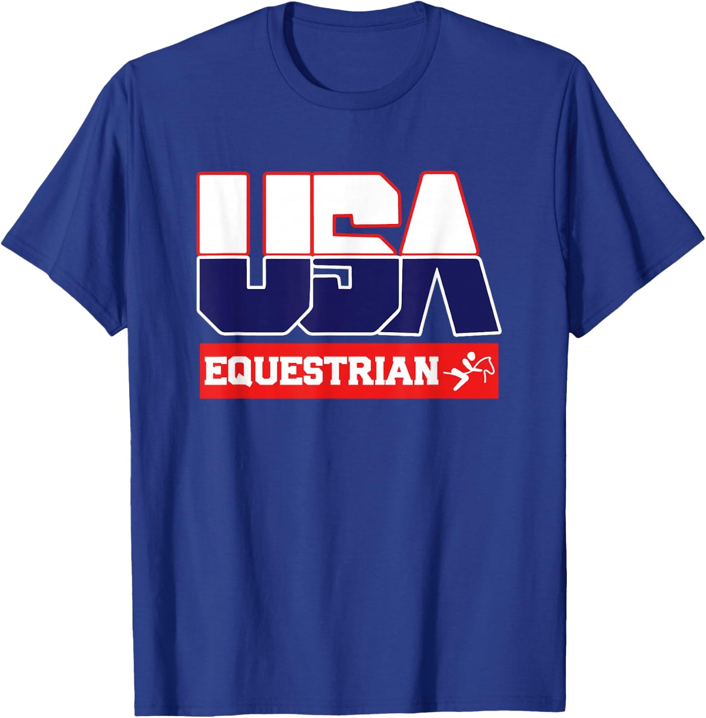 USA Team Equestrian - men & women American sports T-Shirt - T-Shirt | Royal