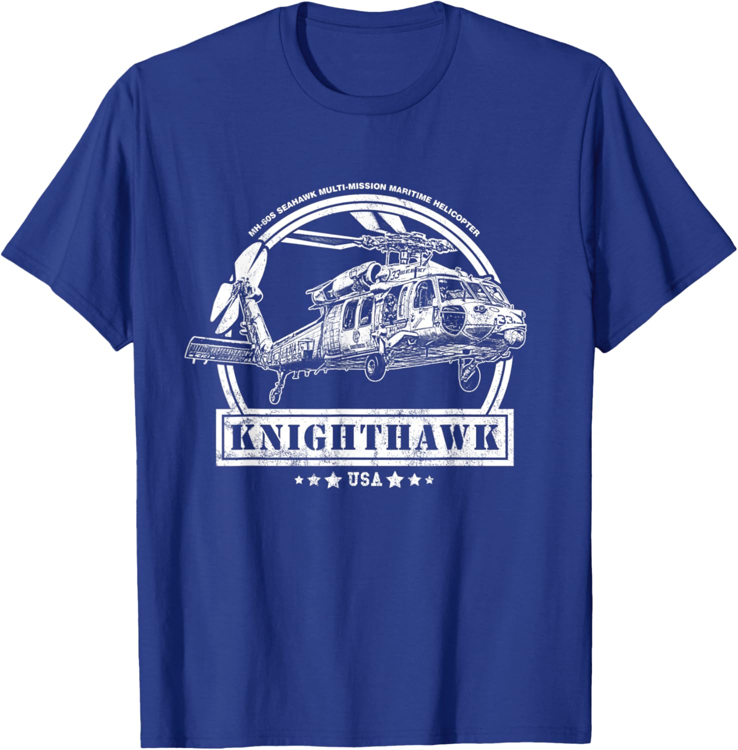 MH-60S Knighthawk Helicopter T-Shirt - T-Shirt | Royal
