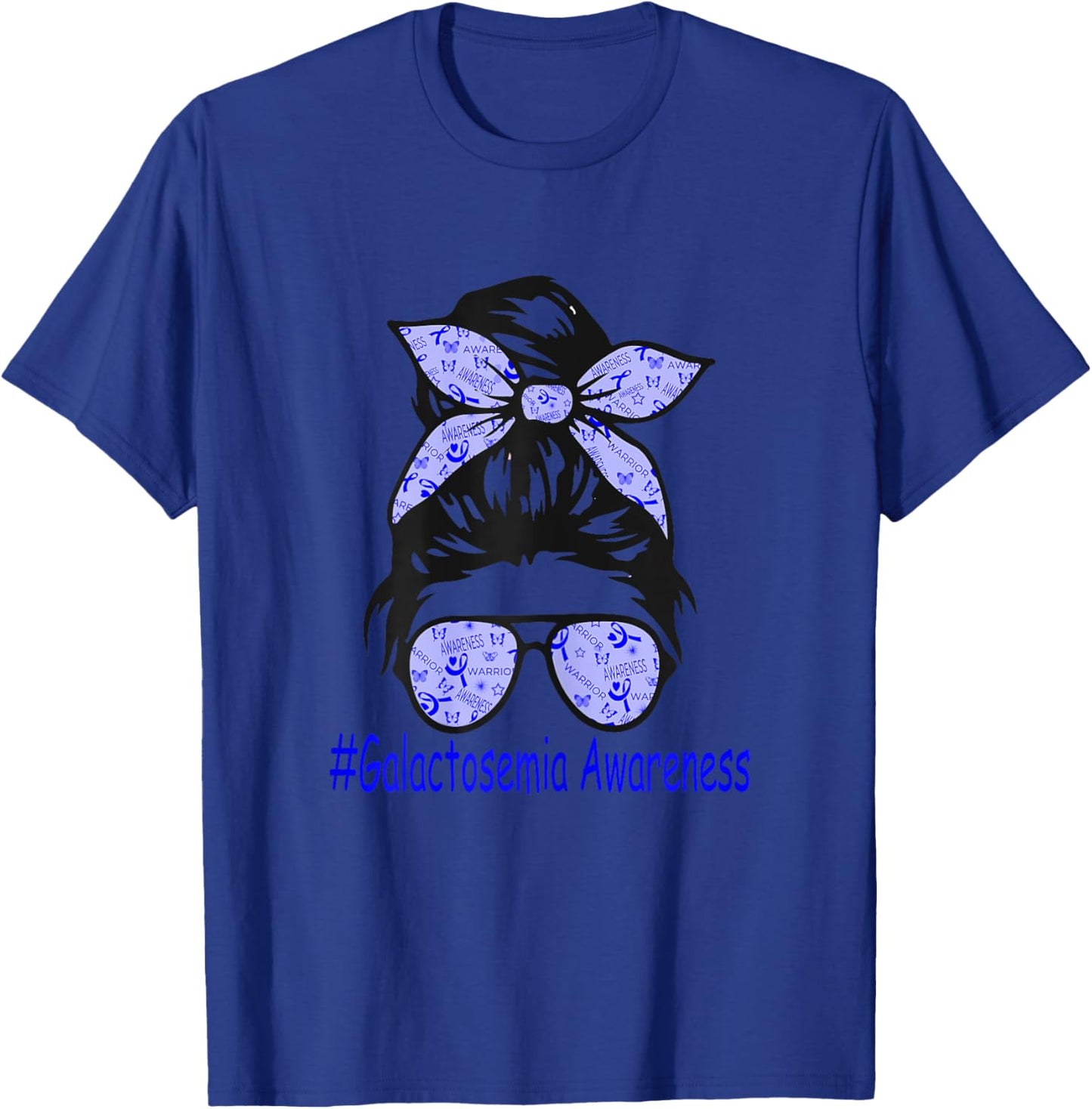 Galactosemia awareness Messy Bun T-Shirt - T-Shirt | Royal