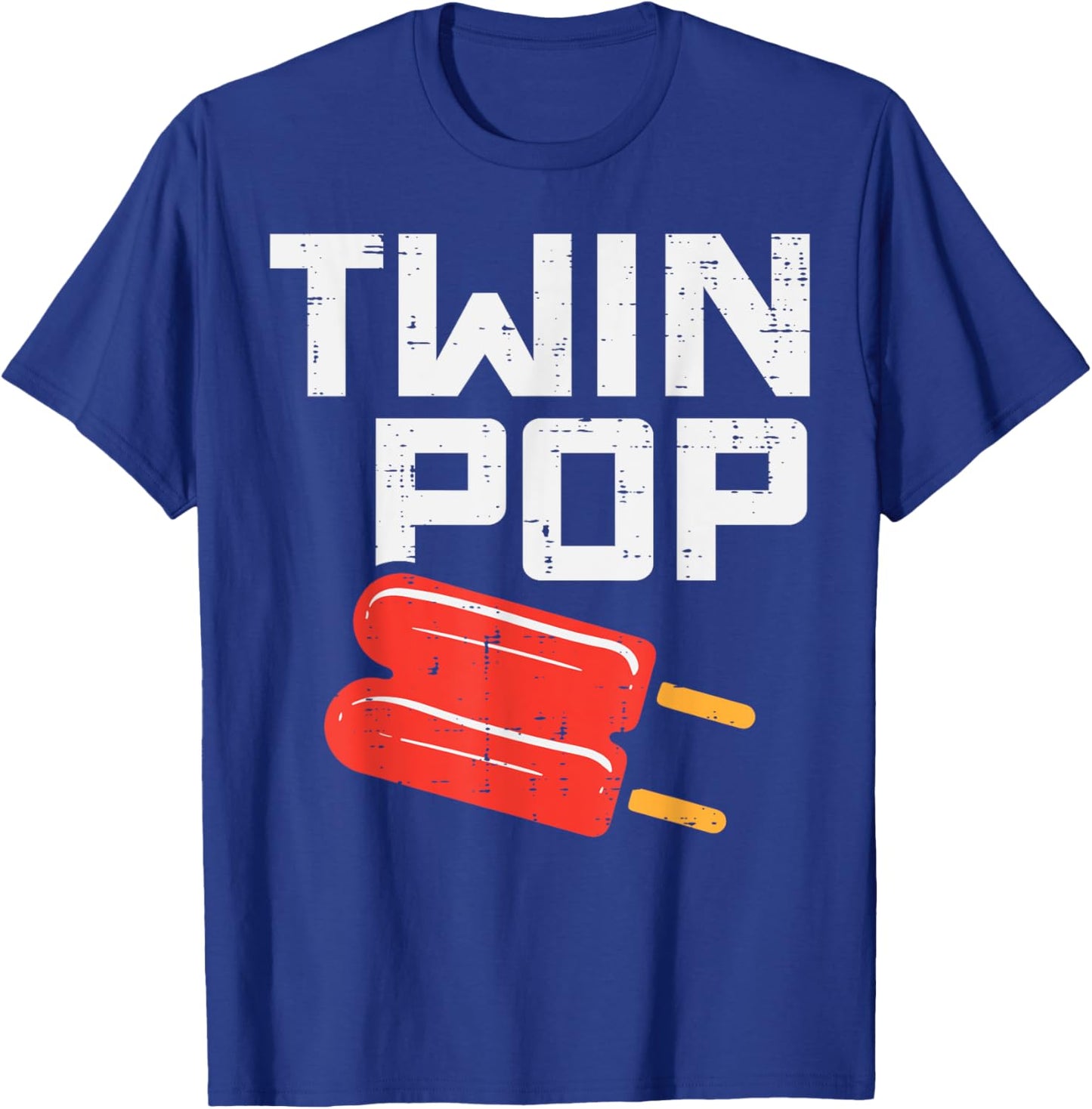 Twin Pop Pop Ice Cream Fathers Day Grandpa Pops Paw Paw Men T-Shirt - T-Shirt | Royal