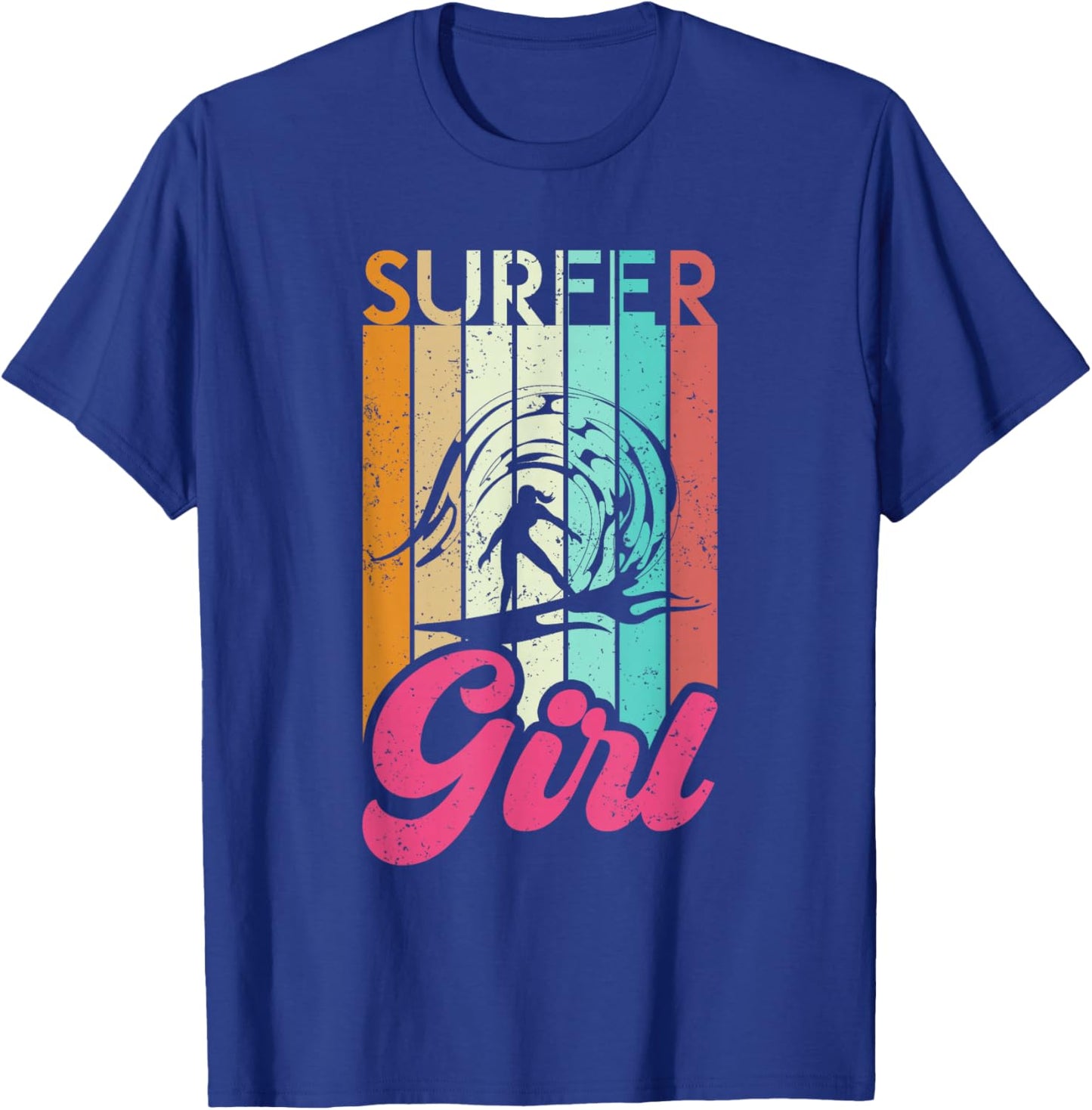 Surfer Girls Water Sports Surfing Retro Waves Surfing T-Shirt - T-Shirt | Royal