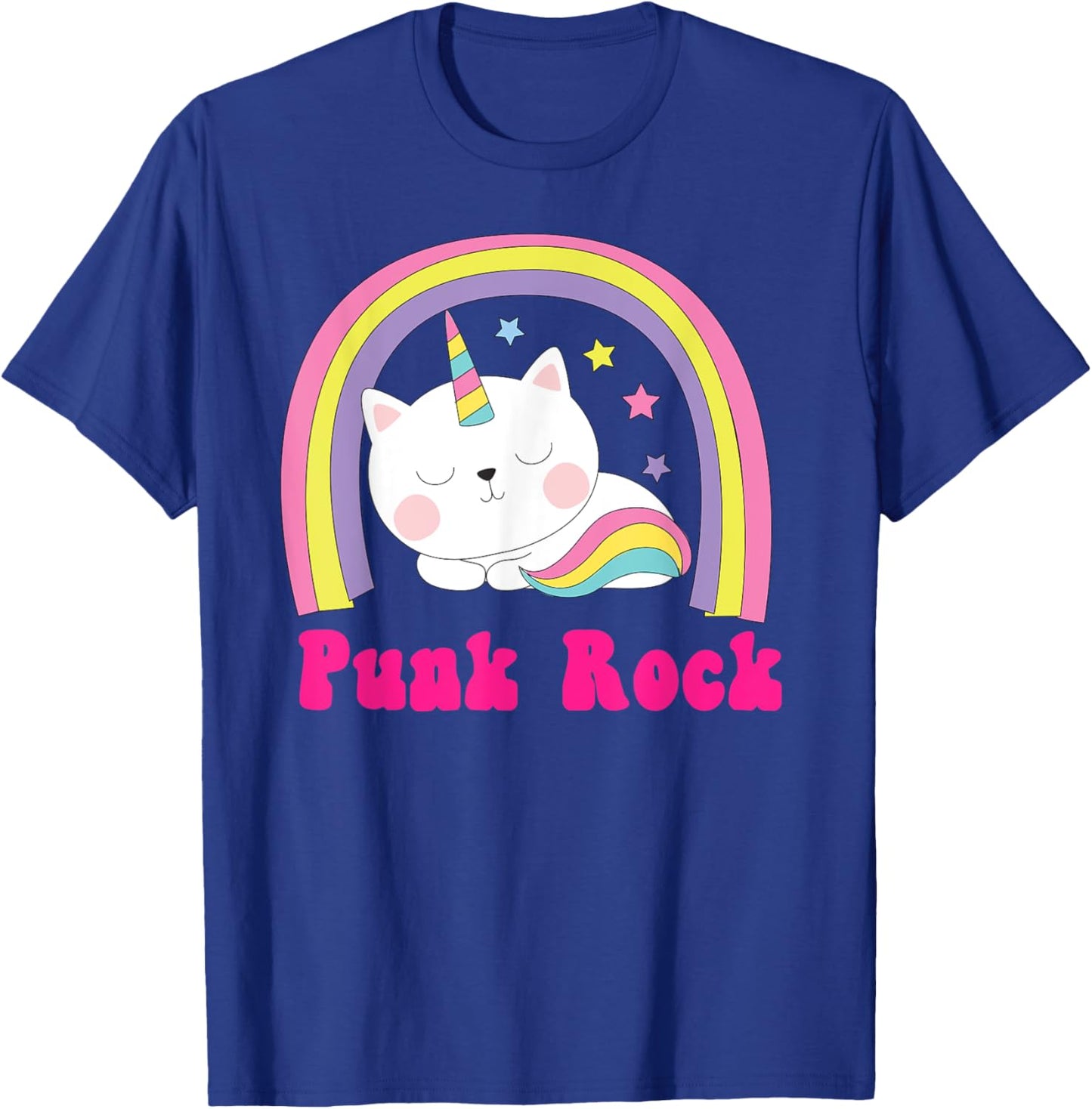 Punk Rock Shirt | Sarcastic Rainbow Funny Unicorn Punk Music T-Shirt - T-Shirt | Royal