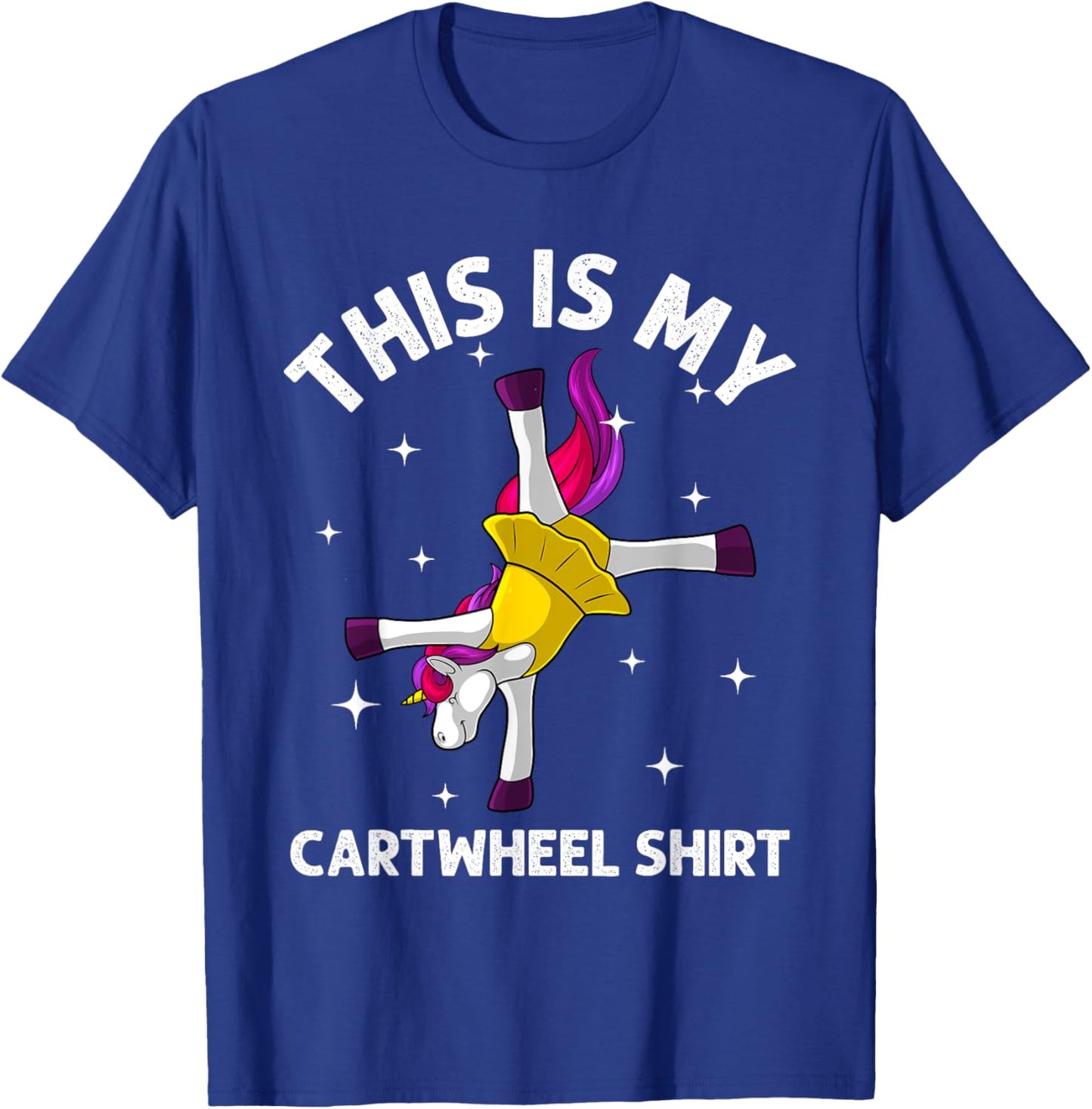 Cool Gymnastics Girls Gymnast Unicorn Cartwheel T-Shirt - T-Shirt | Royal