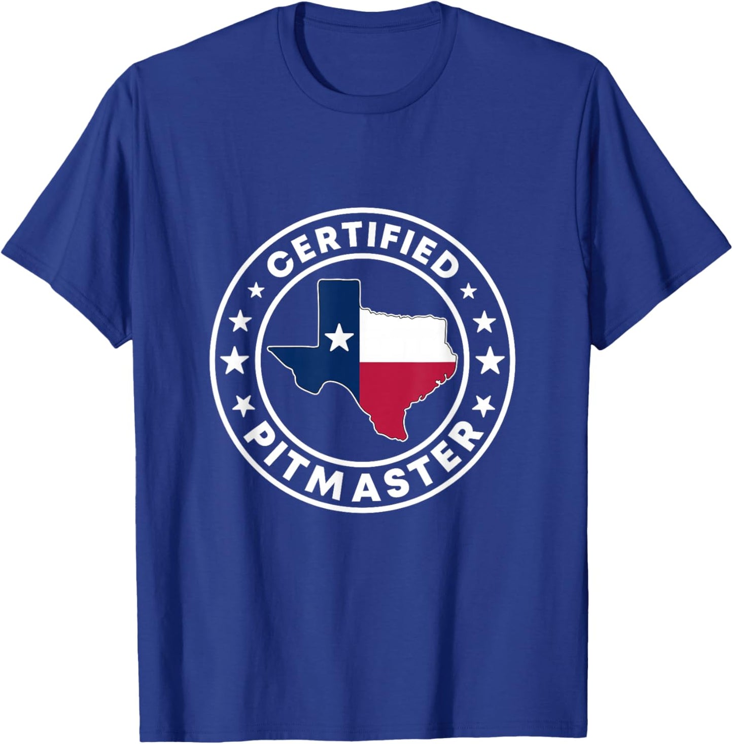 Certified Pitmaster Texan BBQ Grilling Texas Barbecue Grill T-Shirt - T-Shirt | Royal