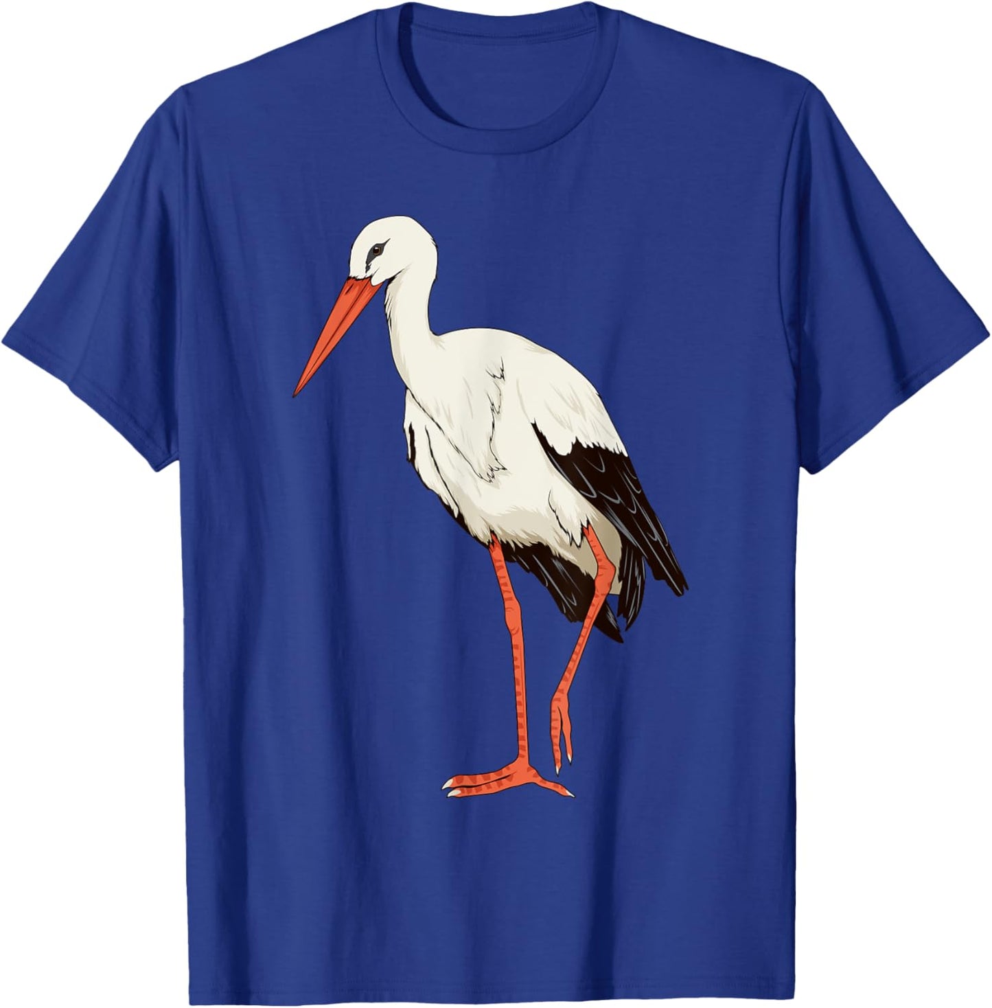 Stork Baby Art Design Illustration Bird Stork T-Shirt - T-Shirt | Royal