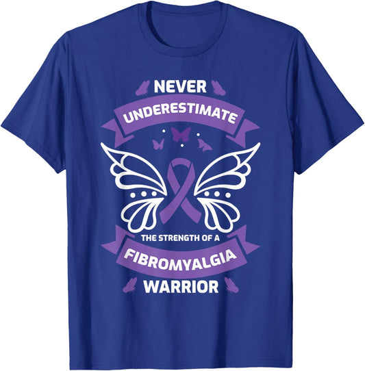 Funny Fibromyalgia Warrior Awareness T-Shirt - T-Shirt | Royal