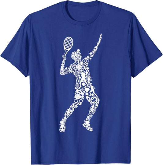 Tennis Player Tennis Men Children Boys T-Shirt - T-Shirt | Royal
