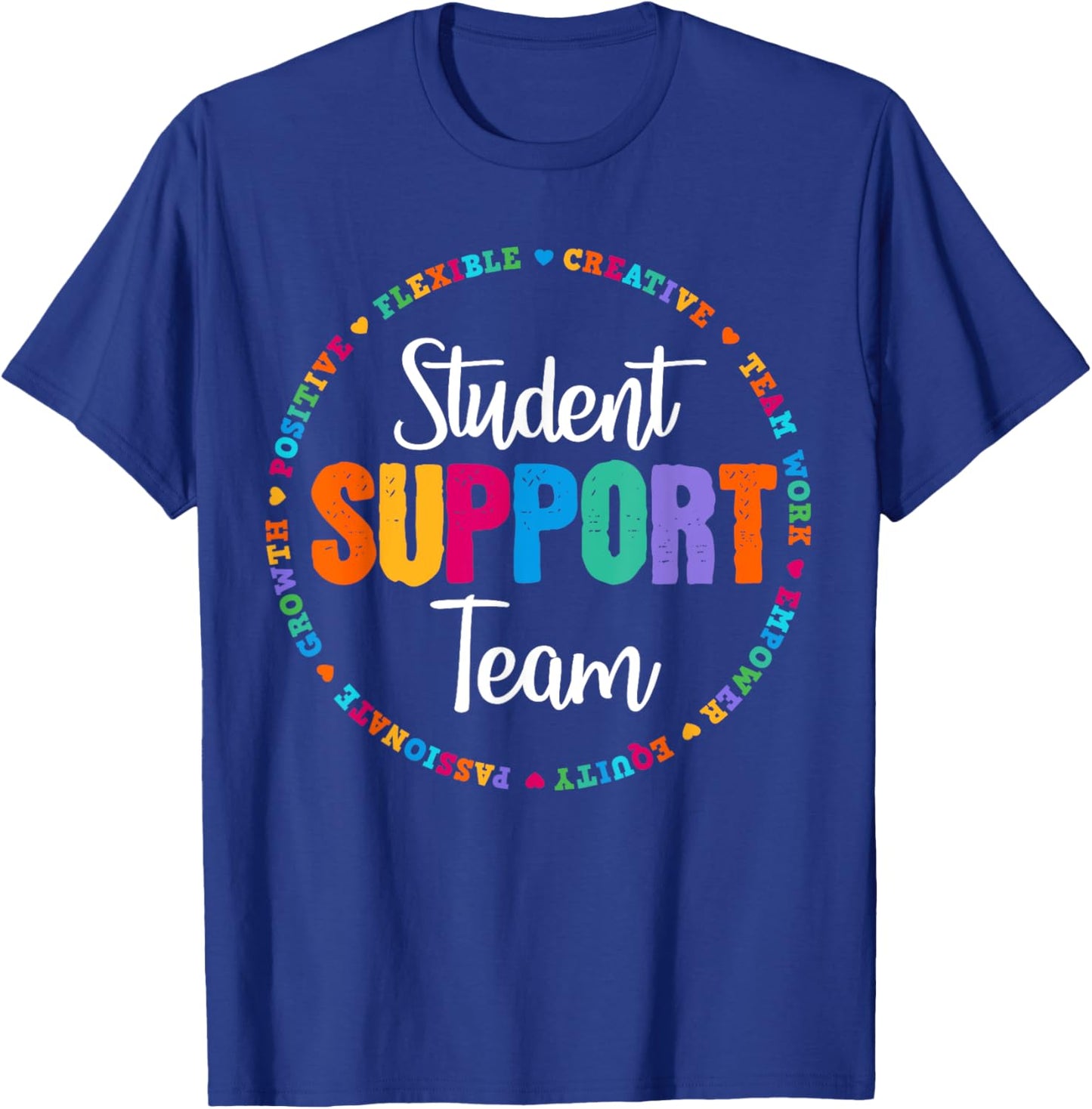 Student Support Team Counselor Social Worker Teacher Crew T-Shirt - T-Shirt | Royal