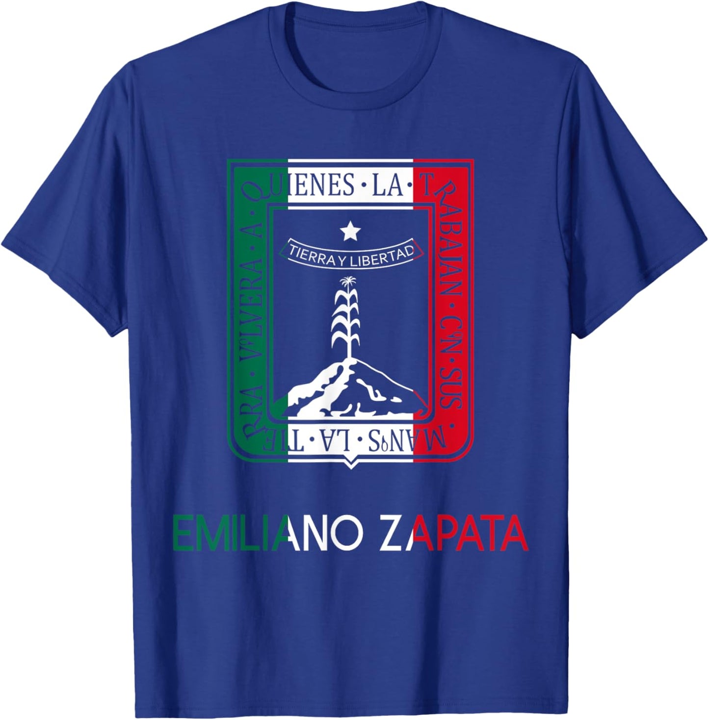 Emiliano Zapata Morelos Estado De Mexico Escudo Eagle Aguila T-Shirt - T-Shirt | Royal