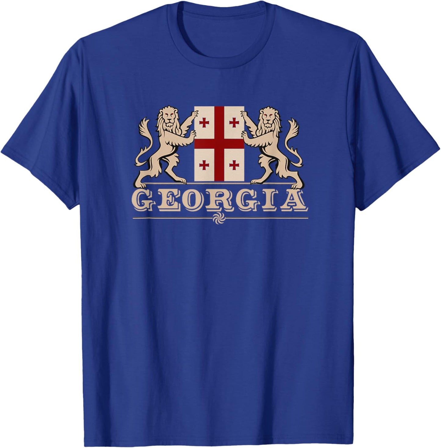 Georgia's Pride, Georgian Flag T-Shirt - T-Shirt | Royal