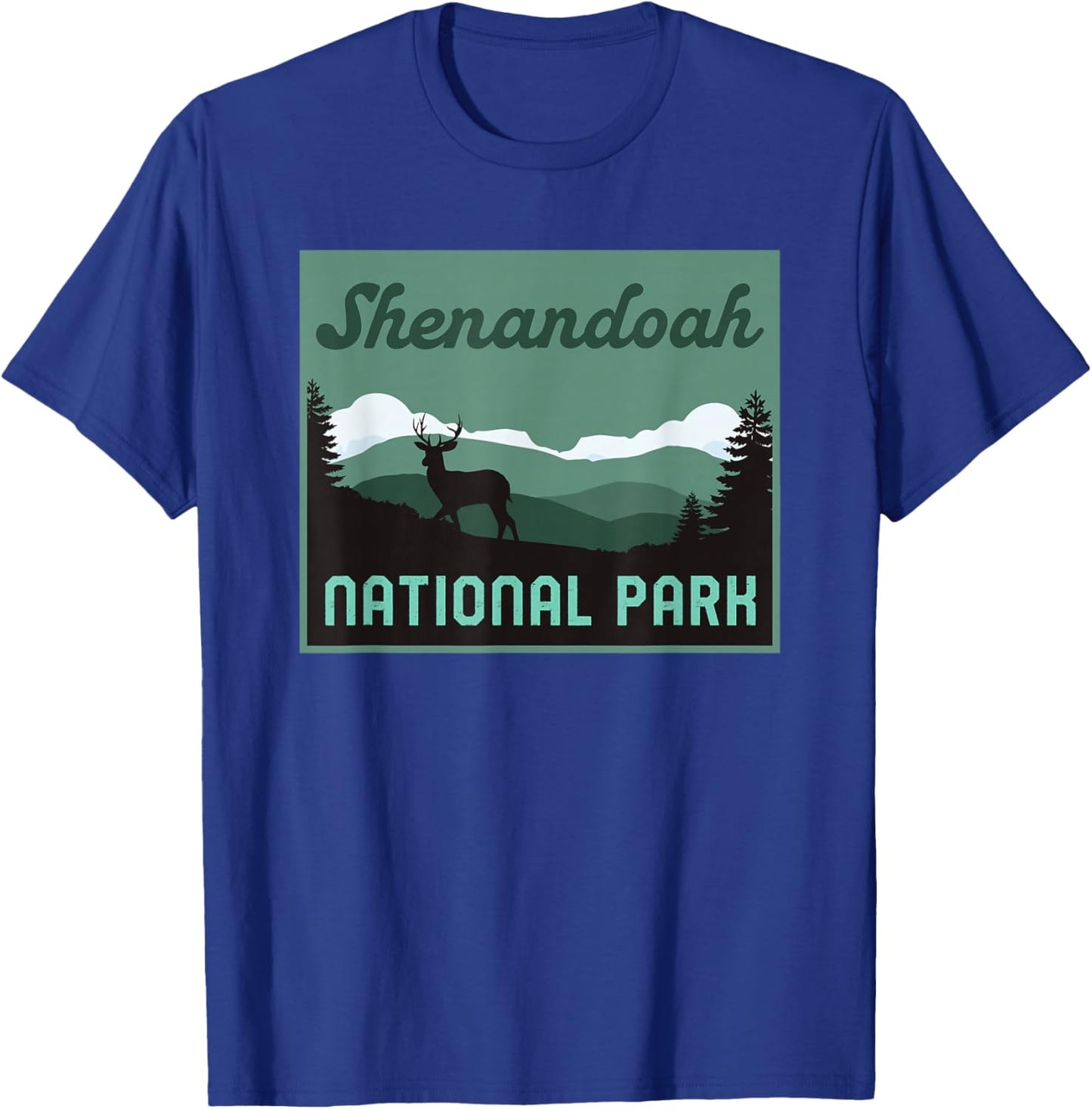 Shenandoah National Park Virginia Vacation Retro Graphic T-Shirt - T-Shirt | Royal