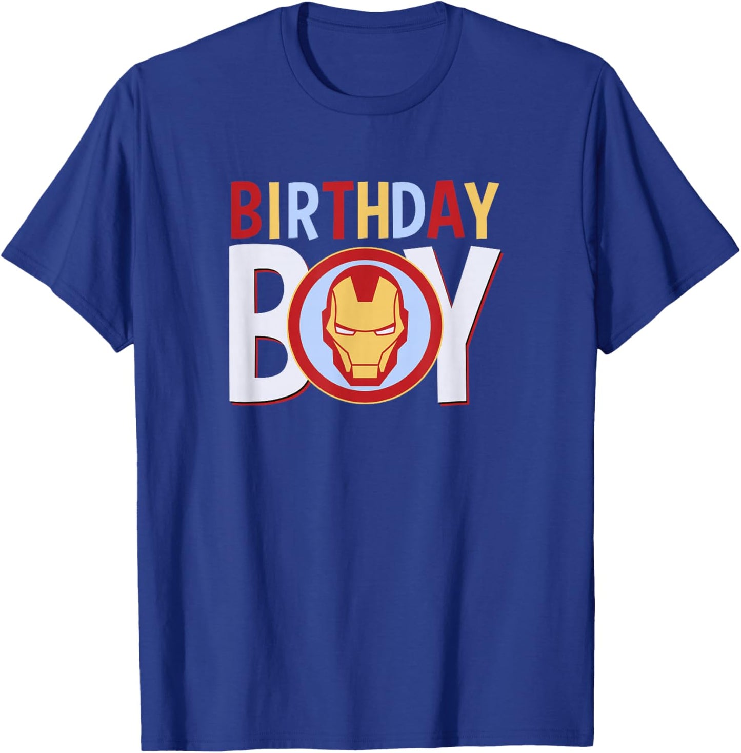 Marvel Avengers Classic Iron Man Birthday Boy T-Shirt - T-Shirt | Royal