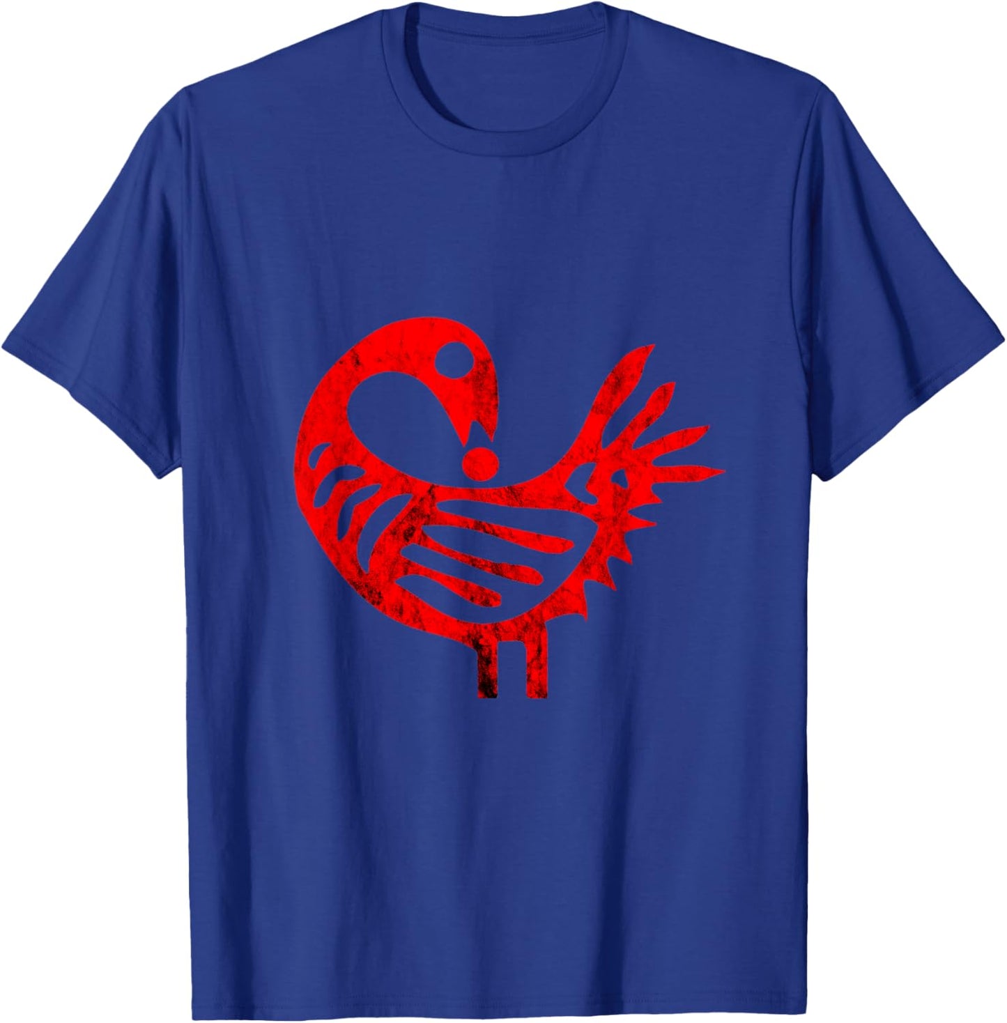 Sankofa Afrocentric Adinkra Red African Symbol Bird T-Shirt - T-Shirt | Royal