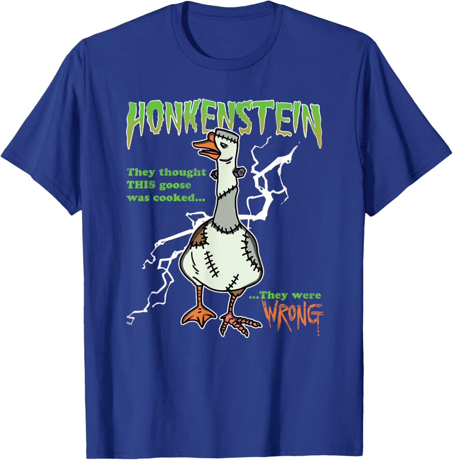 Honkenstein Funny Halloween Goose Meme Honkus Ponkus Parody T-Shirt - T-Shirt | Royal