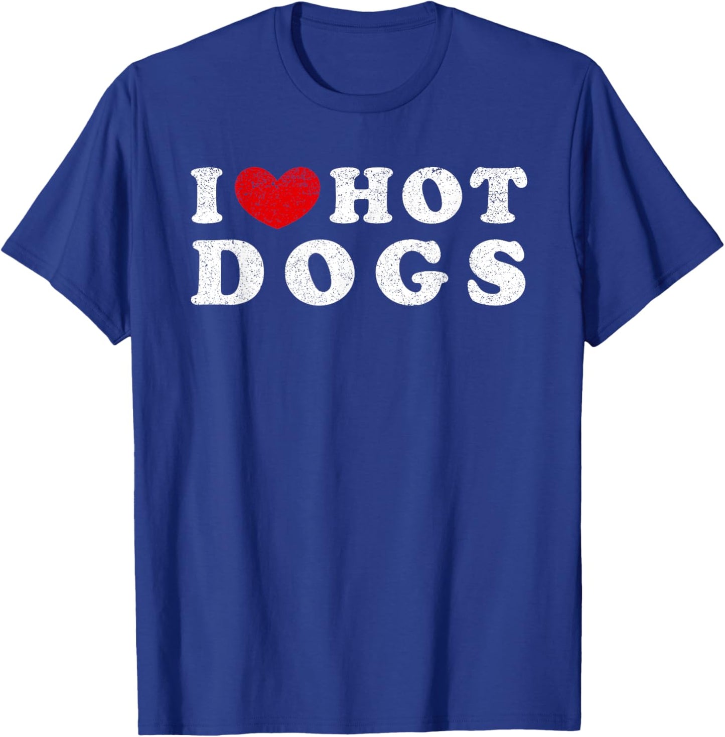 I Love Hot Dogs, I Heart Hot Dogs T-Shirt - T-Shirt | Royal