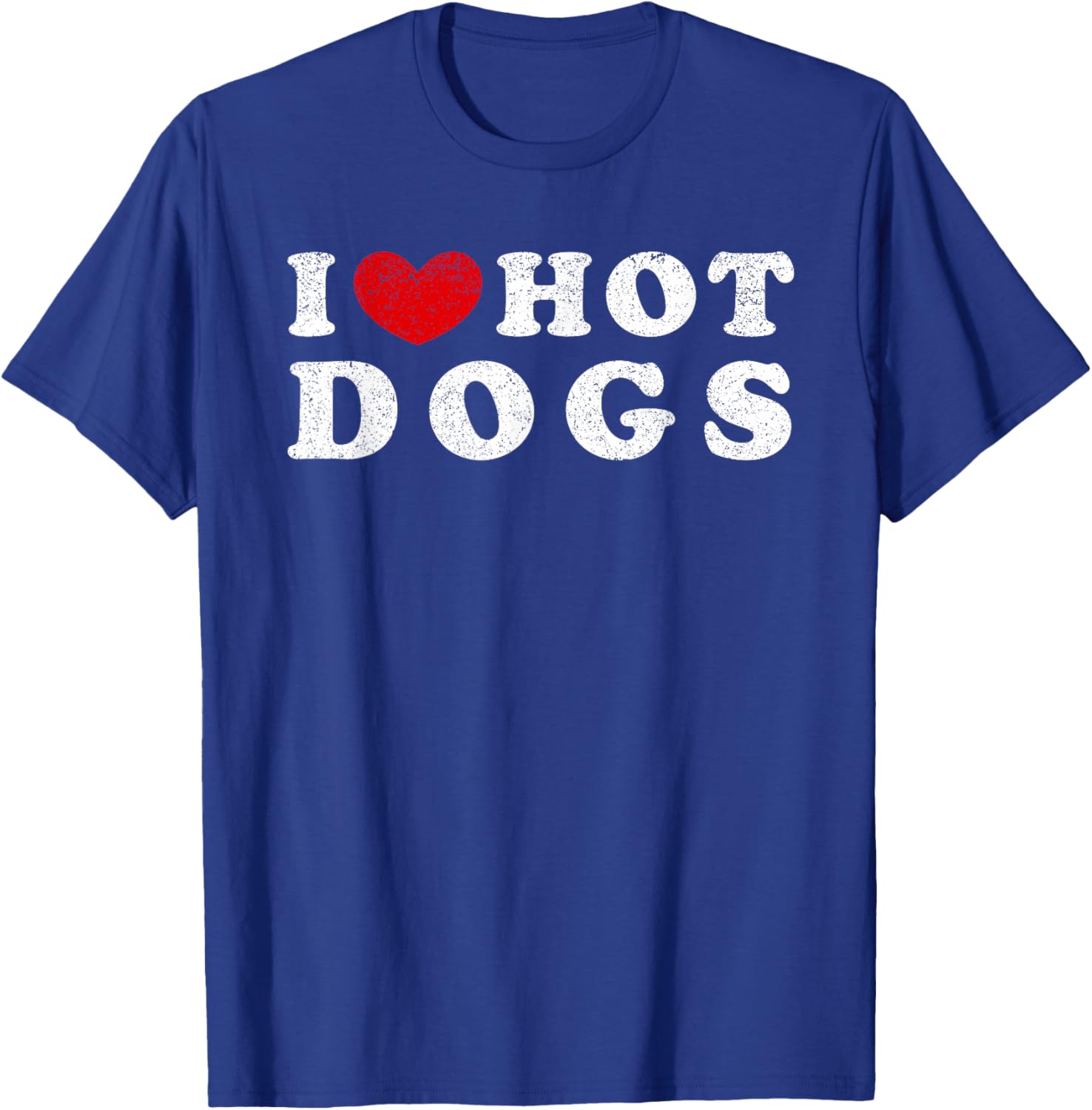 I Love Hot Dogs, I Heart Hot Dogs T-Shirt - T-Shirt | Royal