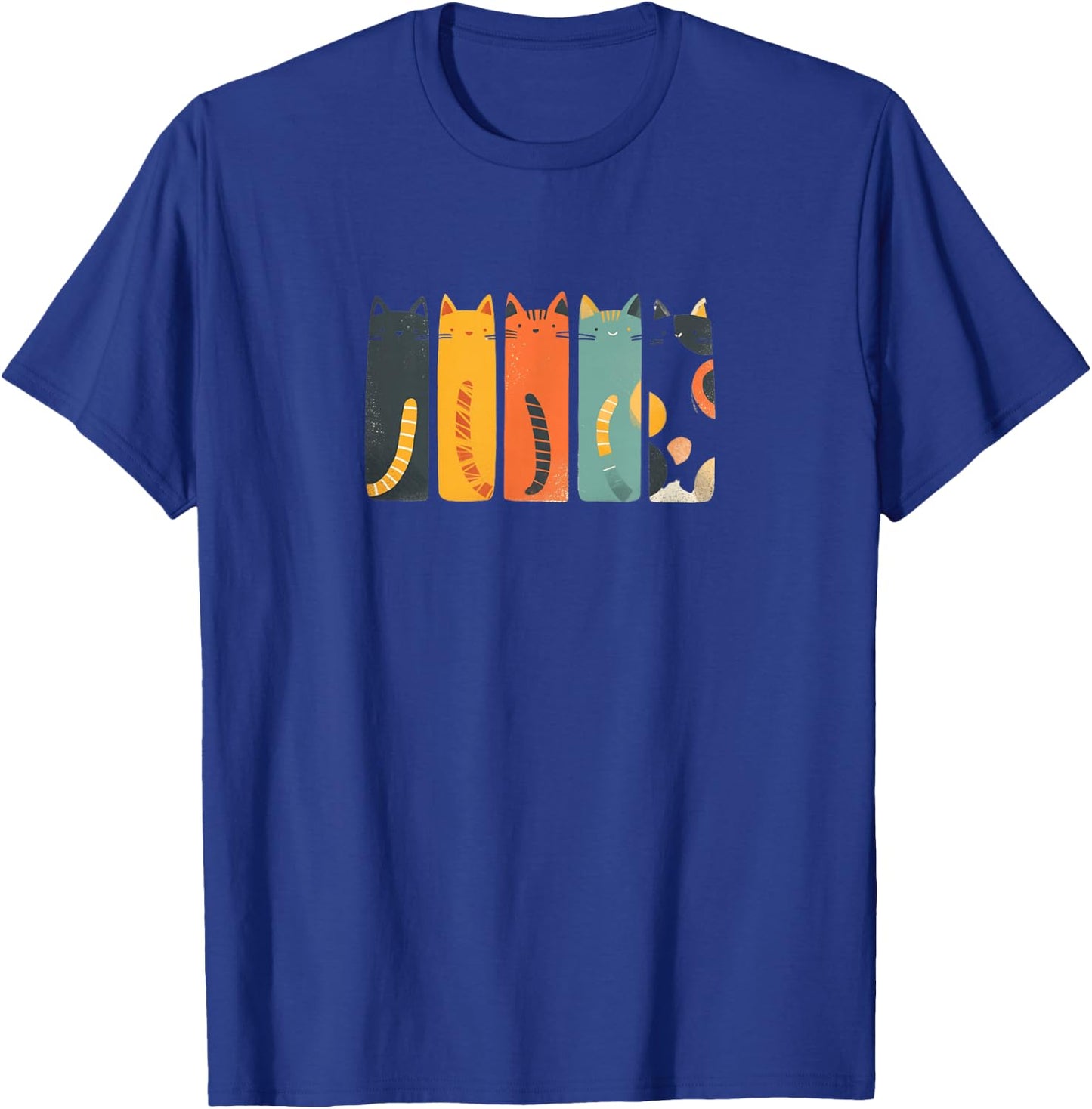 Vintage Cat Mid-Century Modern Inspired Cats 50s 60s Style T-Shirt - T-Shirt | Royal