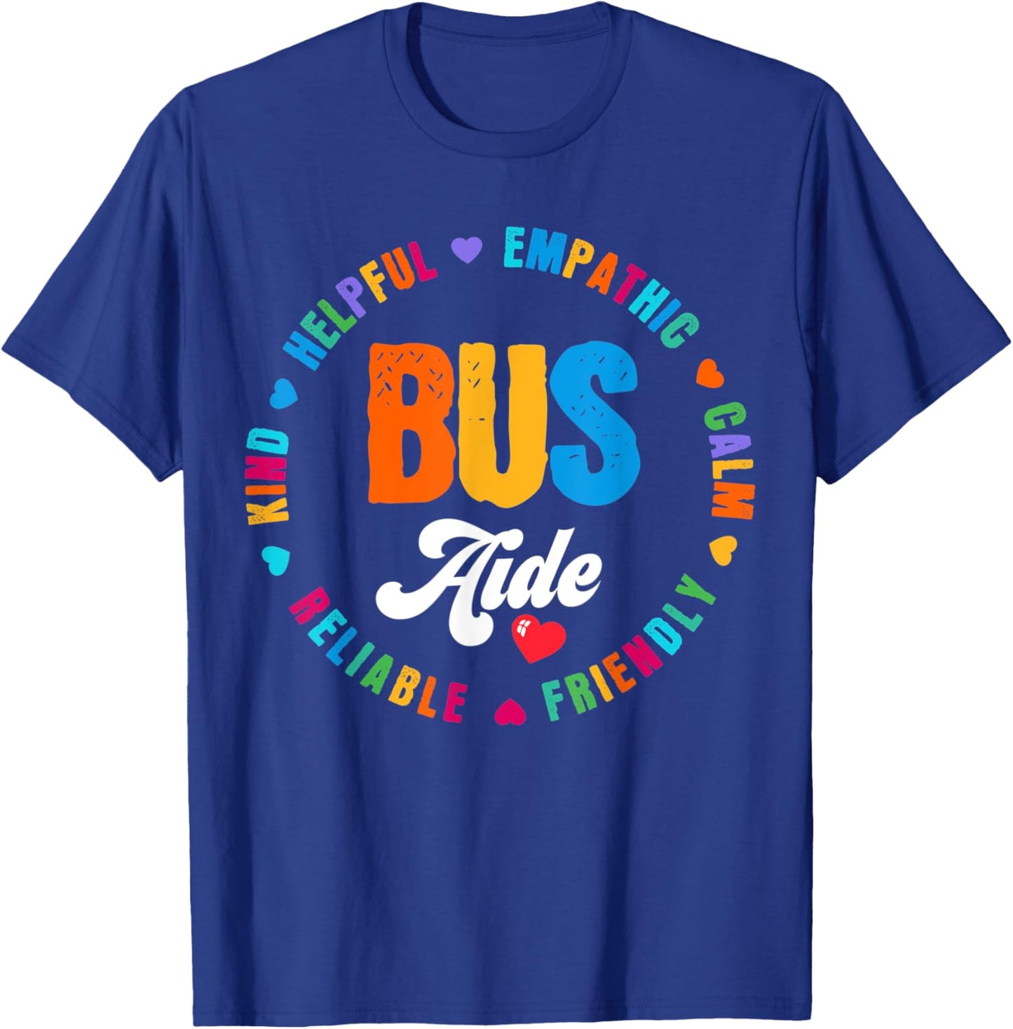 Bus Aide Matching Group Squad Back to School For Bus Team T-Shirt - T-Shirt | Royal