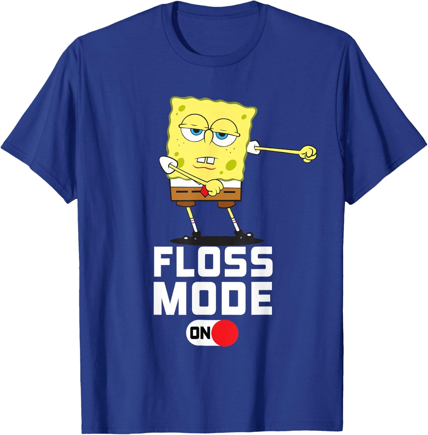 SpongeBob SquarePants Floss Mode On Dancing SpongeBob T-Shirt - T-Shirt | Royal
