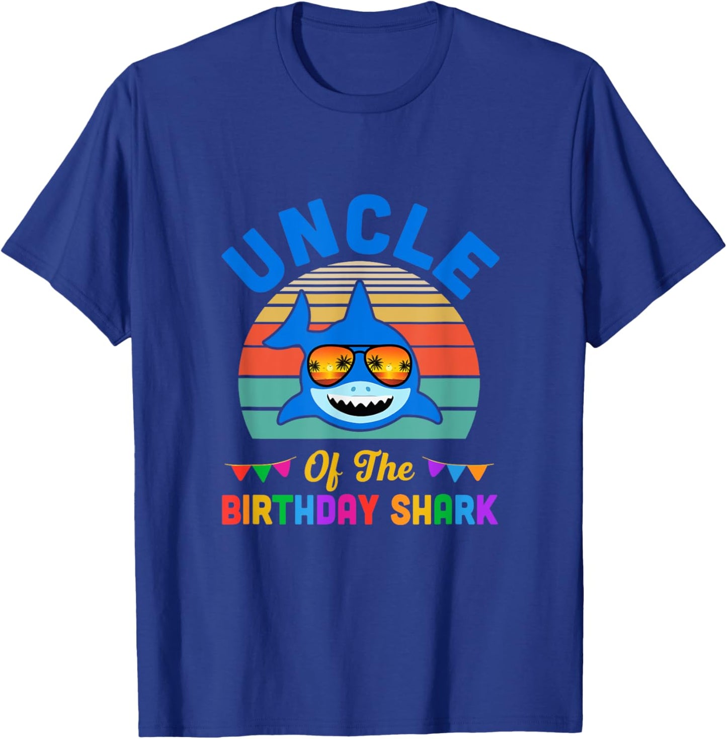 Uncle Of The Shark Birthday Uncle Matching Family T-Shirt - T-Shirt | Royal