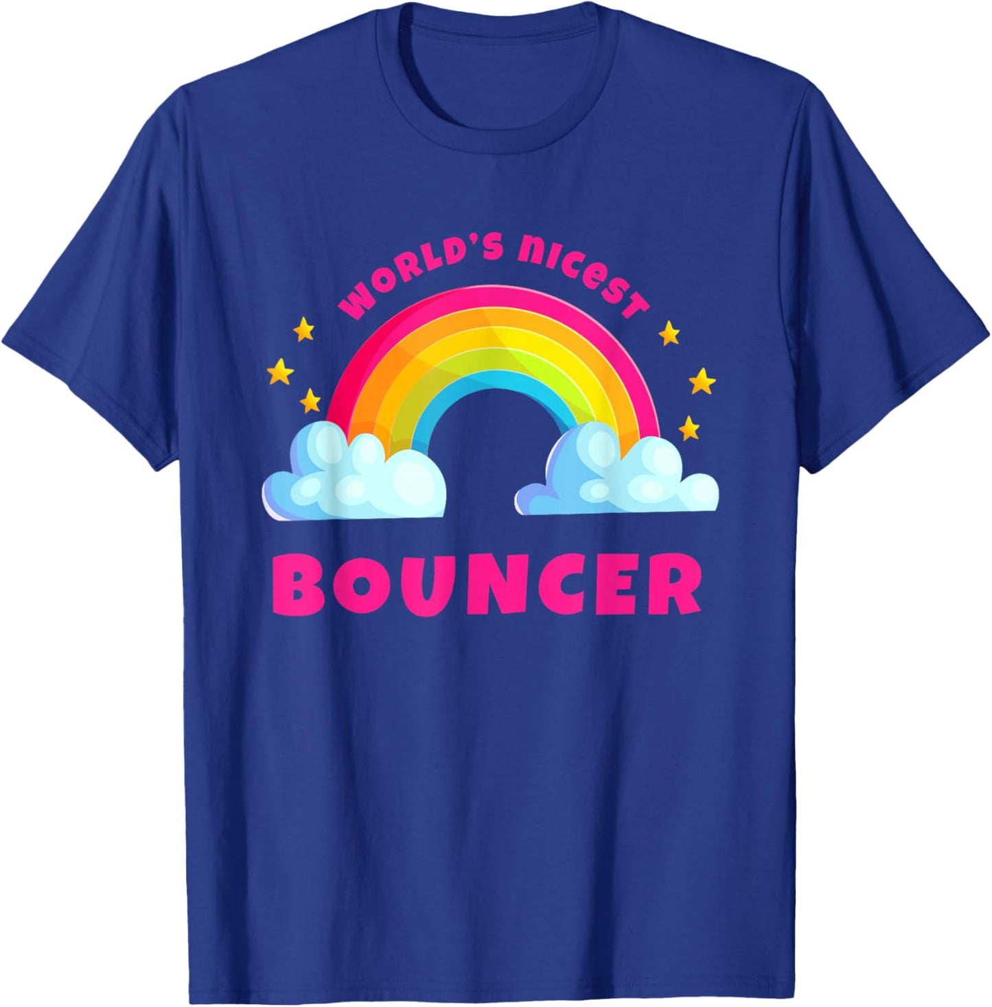 World's Nicest Bouncer Shirts | Sarcastic Retro Bouncer T-Shirt - T-Shirt | Royal