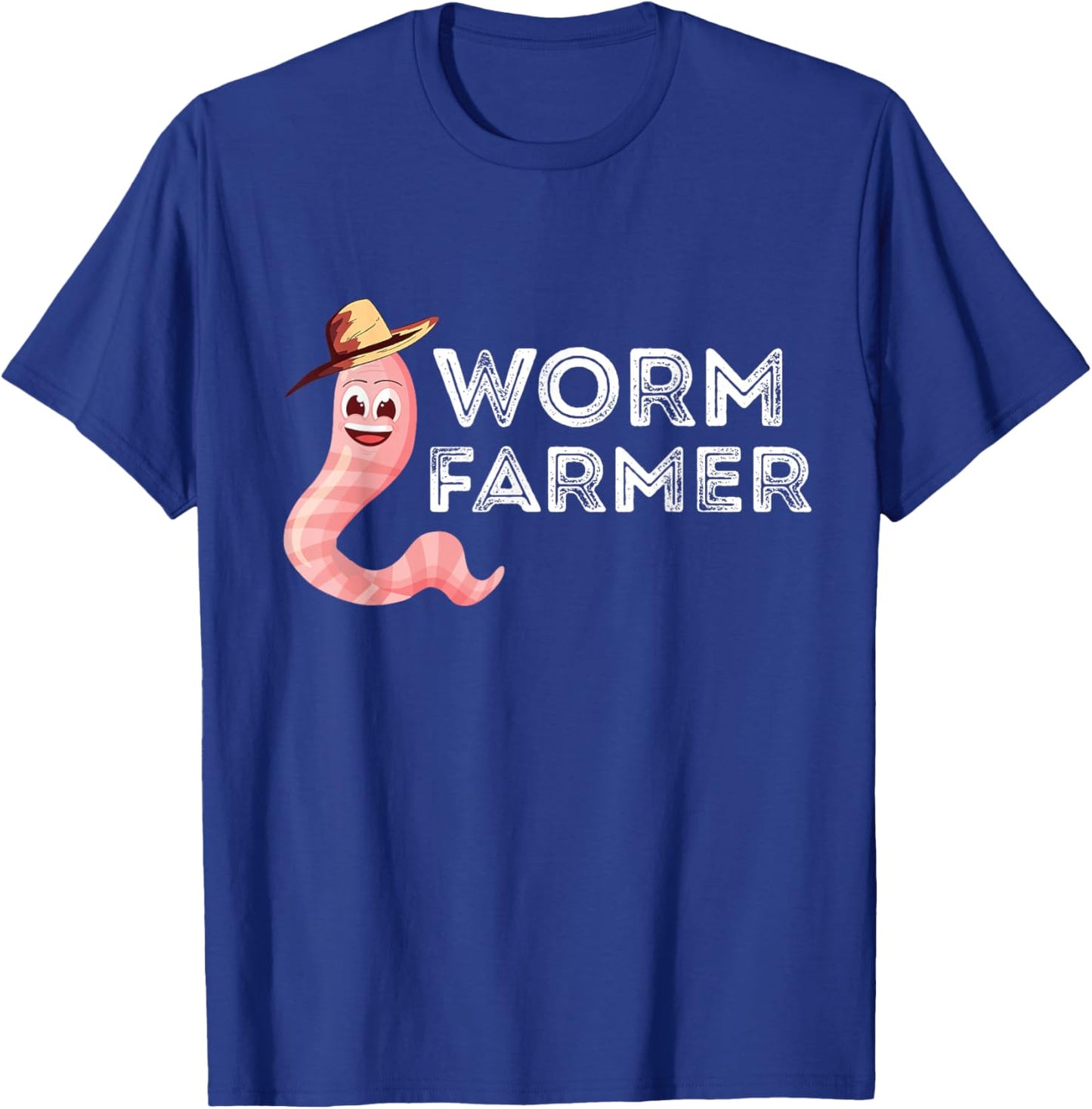 Worm Farmer Happy Worm Farmer Red Wiggler Worm Garden T-Shirt - T-Shirt | Royal