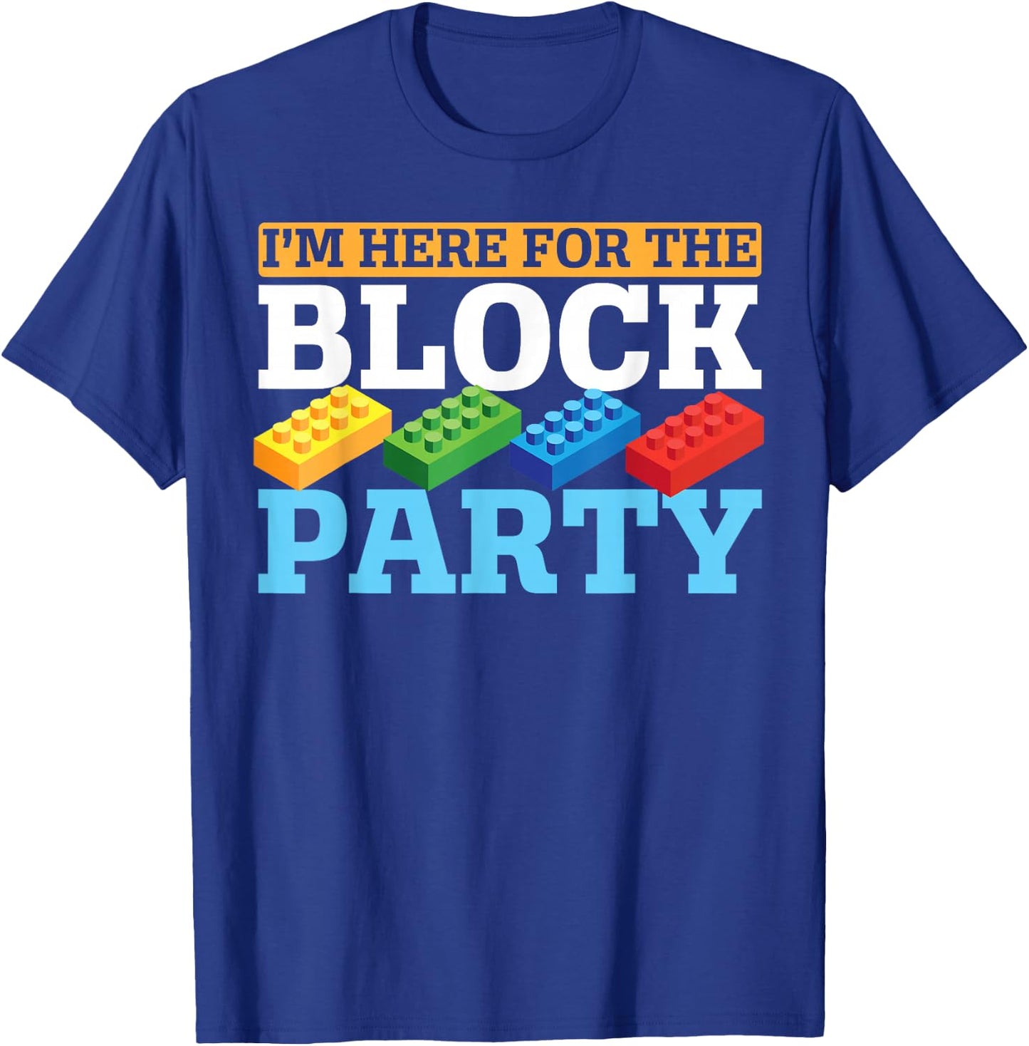 Master Builder Bricks Blocks Play Toys T-Shirt - T-Shirt | Royal
