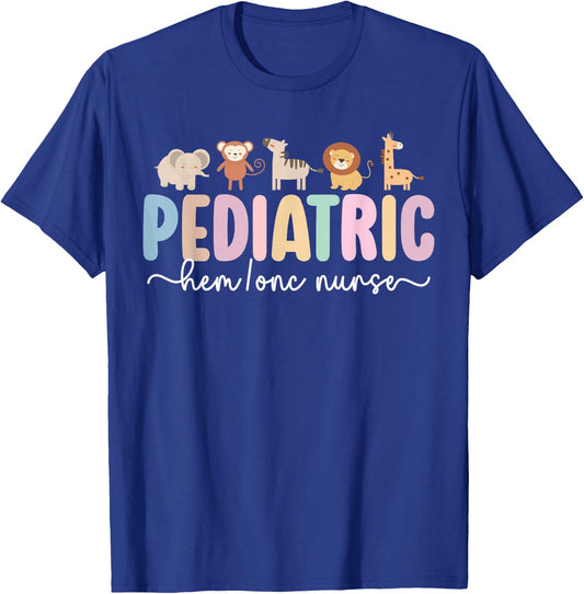 Pediatric Hem Onc Nurse Peds Hematology Oncology Nurse T-Shirt - T-Shirt | Royal