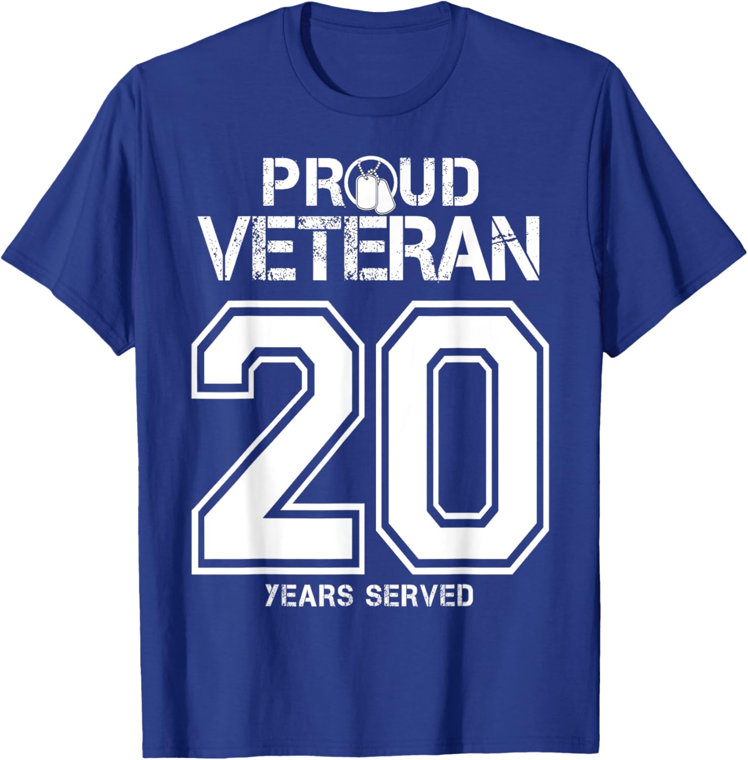 20 Years Served Army or Army National Guard Military Veteran T-Shirt - T-Shirt | Royal