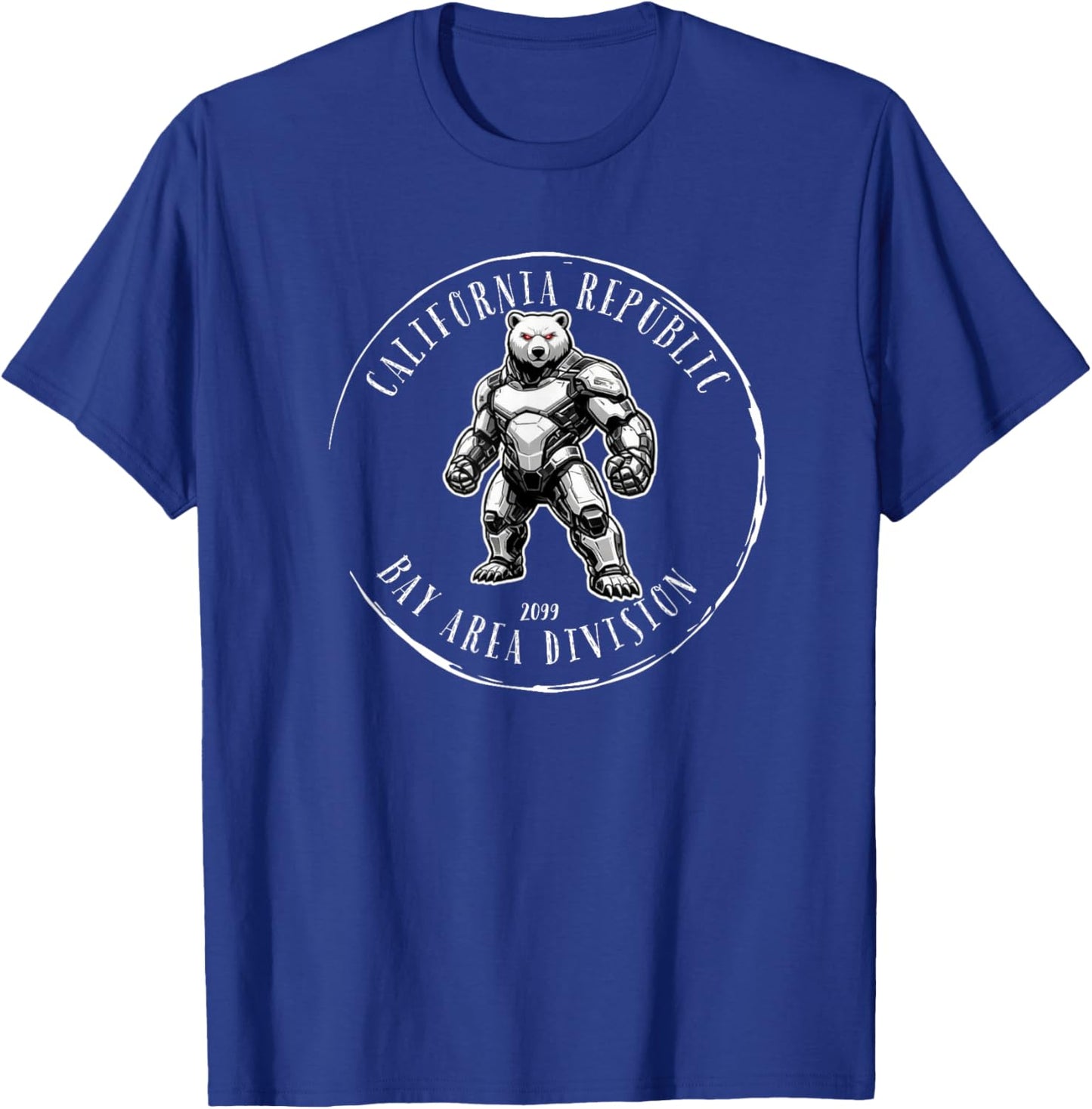 California Republic Bay Area Division 2099 Tactical Bear T-Shirt - T-Shirt | Royal