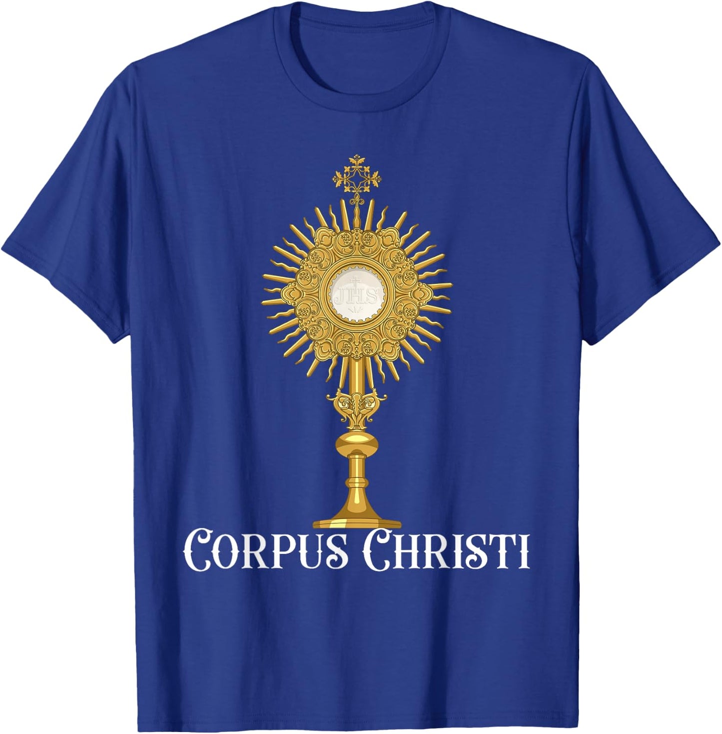 Eucharistic Adoration Traditional Latin Mass Catholic T-Shirt - T-Shirt | Royal