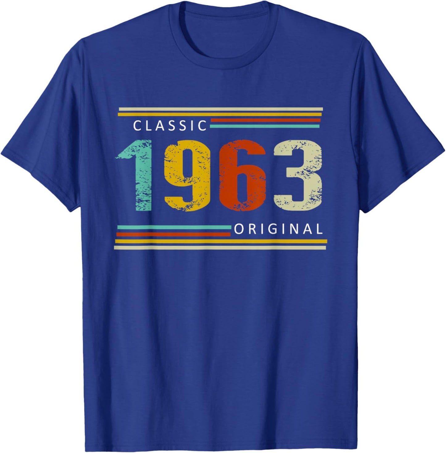 Birthday, Classic of 1963 Original, 62th Retro T-Shirt - T-Shirt | Royal