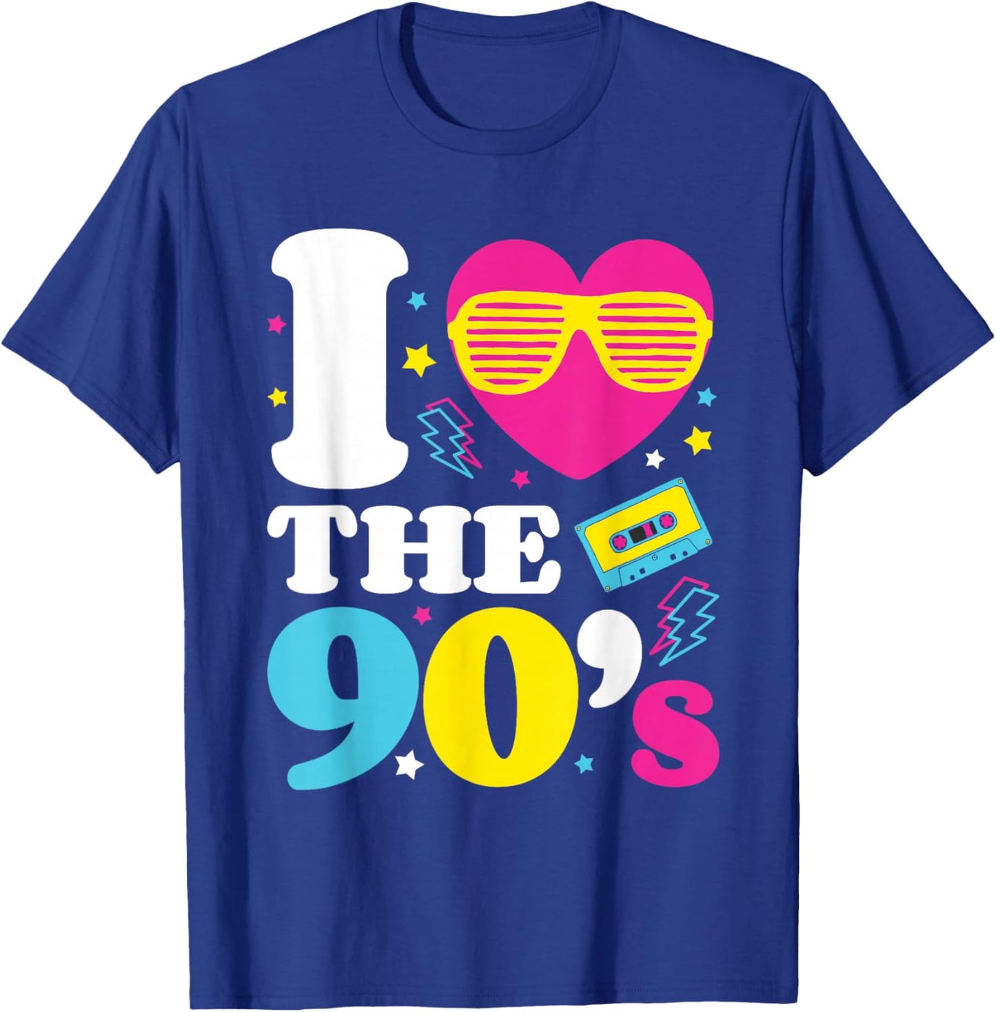 1990's 90s I Heart The Nineties T-Shirt - T-Shirt | Royal
