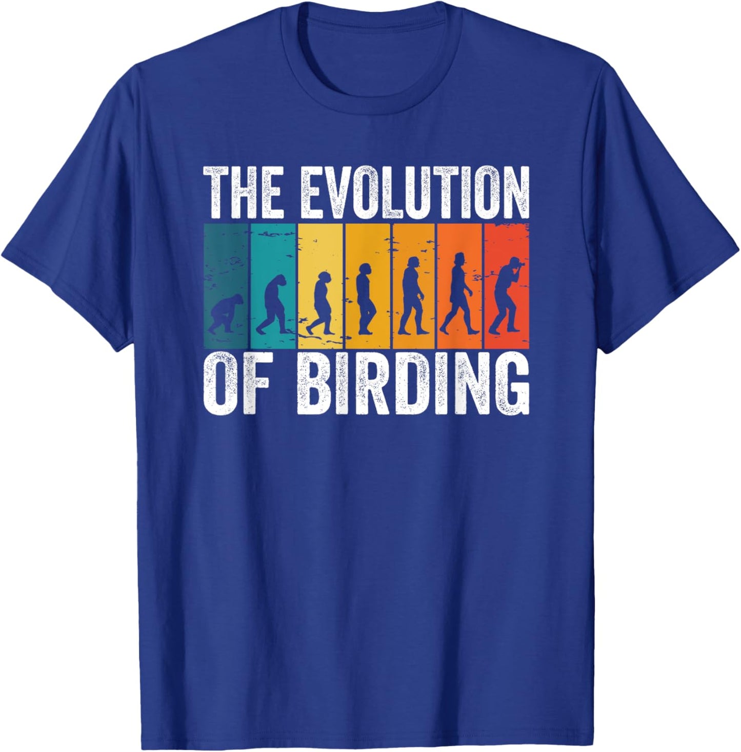 The Evolution of Birding Birdwatcher T-Shirt - T-Shirt | Royal