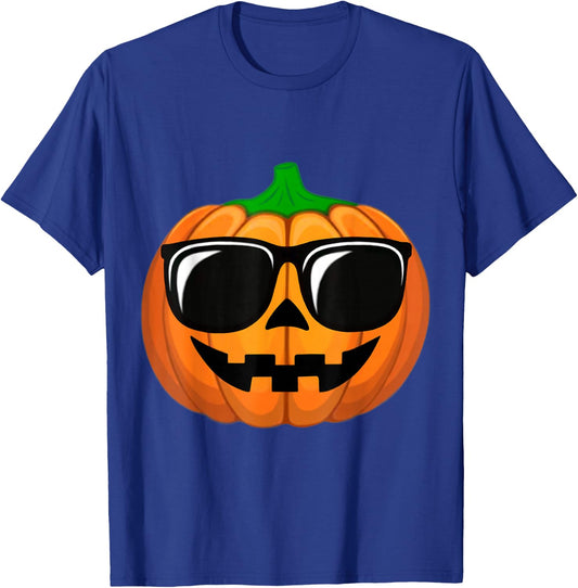 Funny Halloween Costume Pumpkin Men Women Boys Girls kids T-Shirt - T-Shirt | Royal