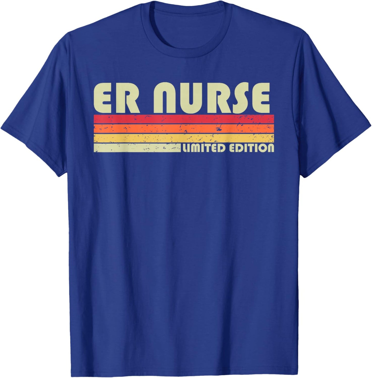 ER NURSE Funny Job Title Profession Birthday Worker Idea T-Shirt - T-Shirt | Royal
