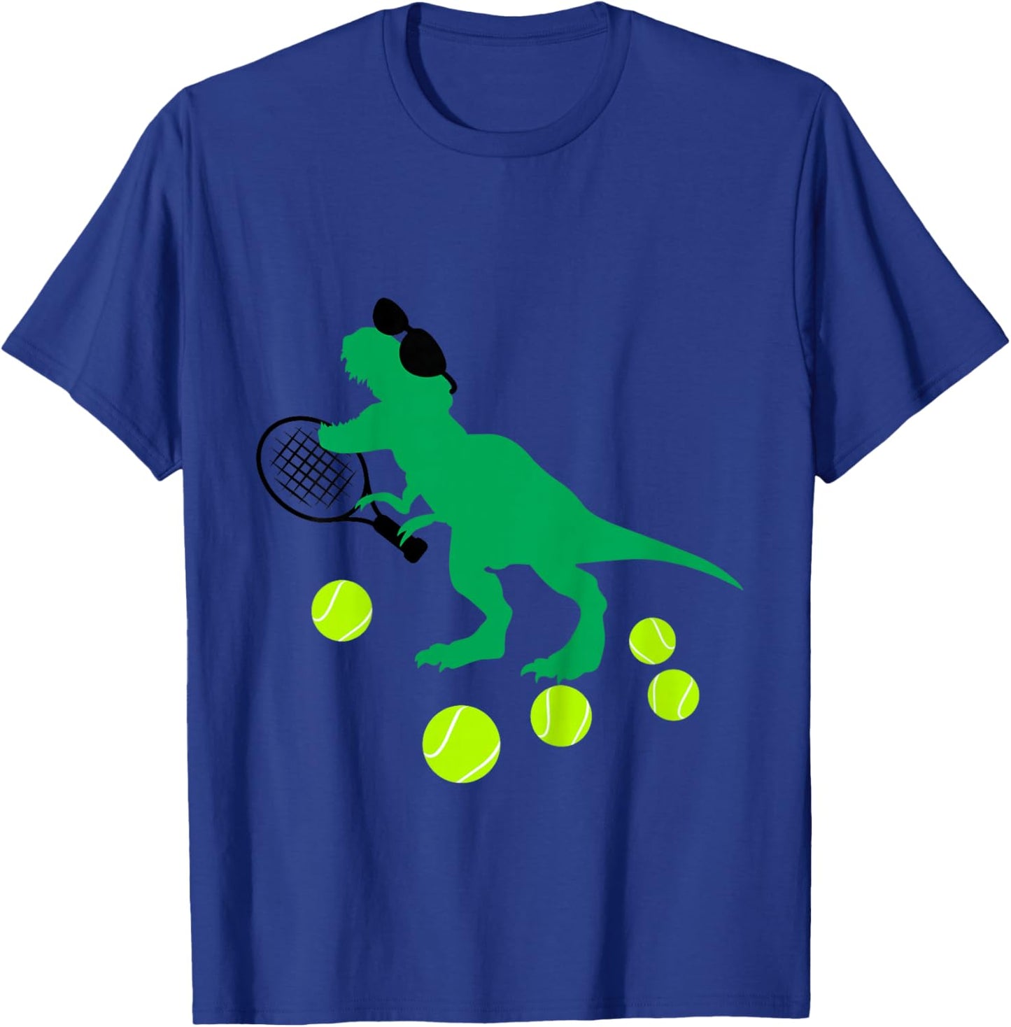 Boys Tennis Dinosaur for Toddler and Baby Dino Lover T-Shirt - T-Shirt | Royal