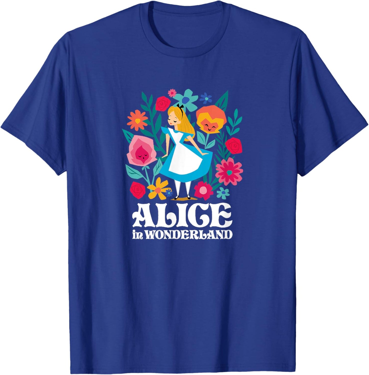 Alice In Wonderland - Flower Forest T-Shirt - T-Shirt | Royal