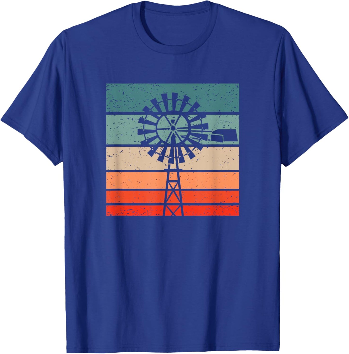 Windmill Retro Style Vintage T-Shirt - T-Shirt | Royal