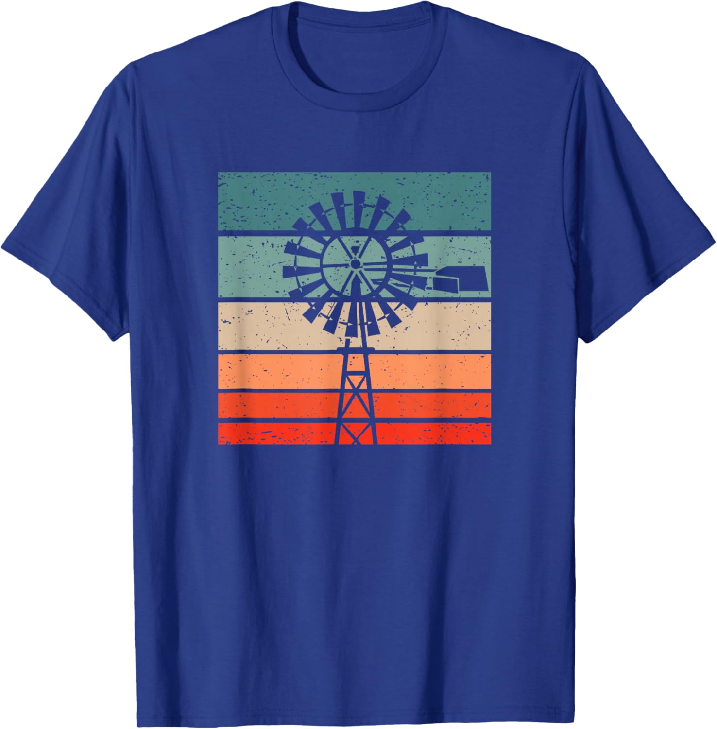 Windmill Retro Style Vintage T-Shirt - T-Shirt | Royal