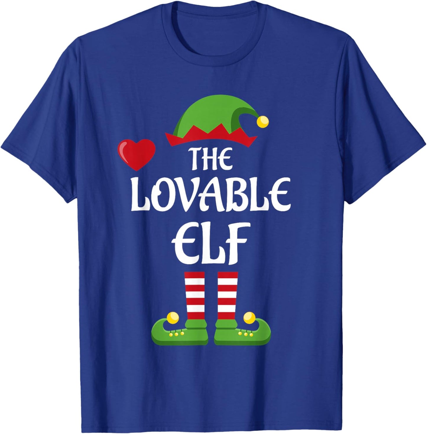 Lovable Elf Family Matching Group Christmas Love T-Shirt - T-Shirt | Royal