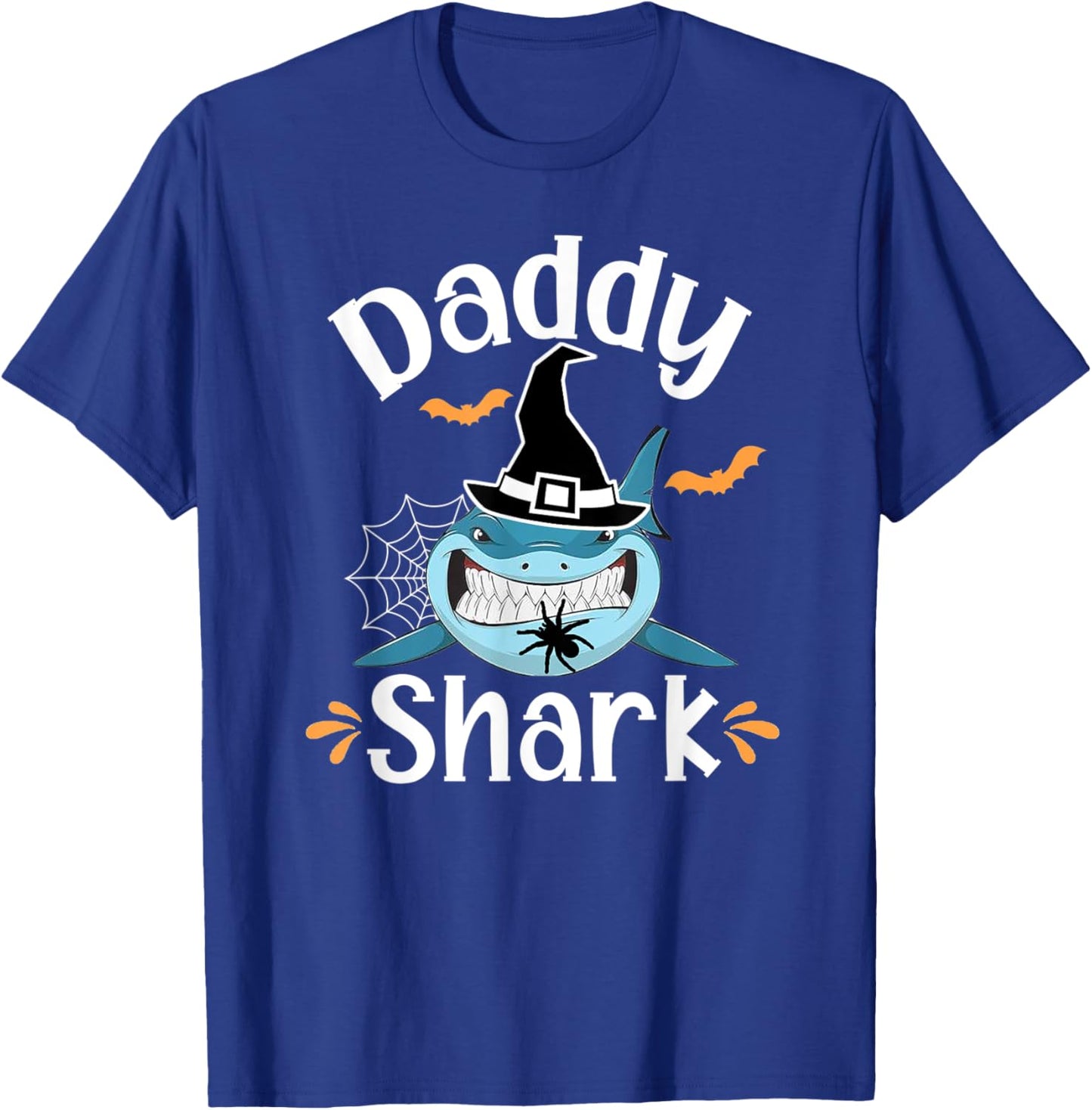 Daddy Shark Funny Halloween Daddy Announcement T-Shirt - T-Shirt | Royal