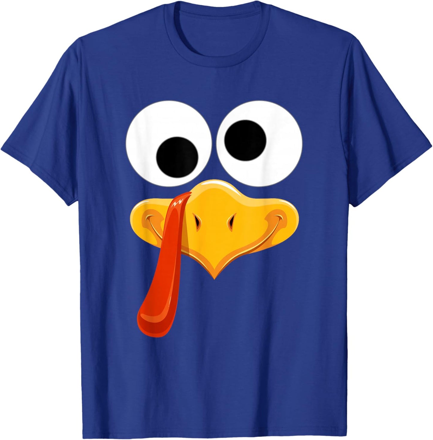 Turkey Face Thanksgiving Costume Family Outfits Matching Fun T-Shirt - T-Shirt | Royal