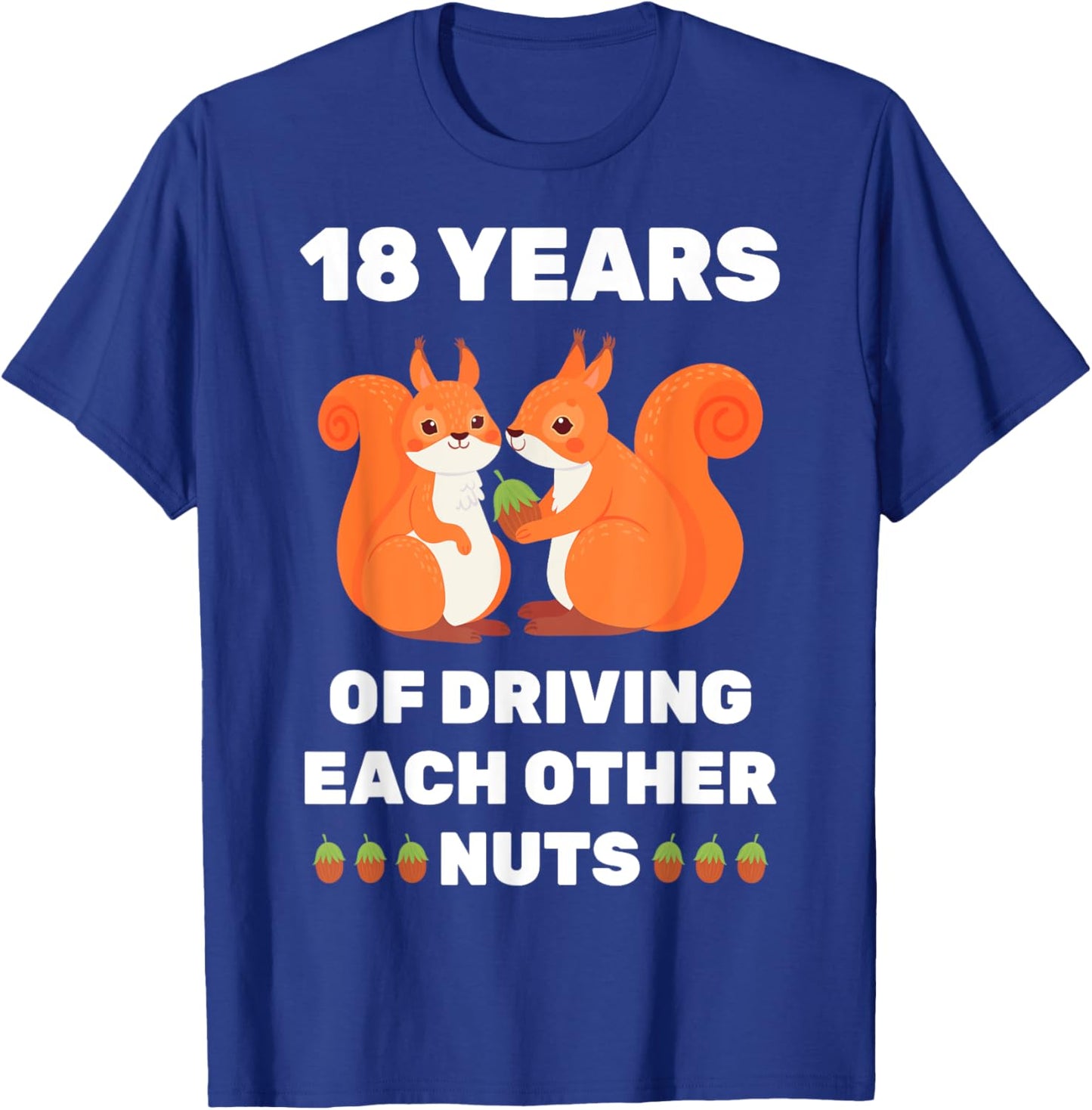18th 18-Year Wedding Anniversary Funny Couple Her T-Shirt - T-Shirt | Royal