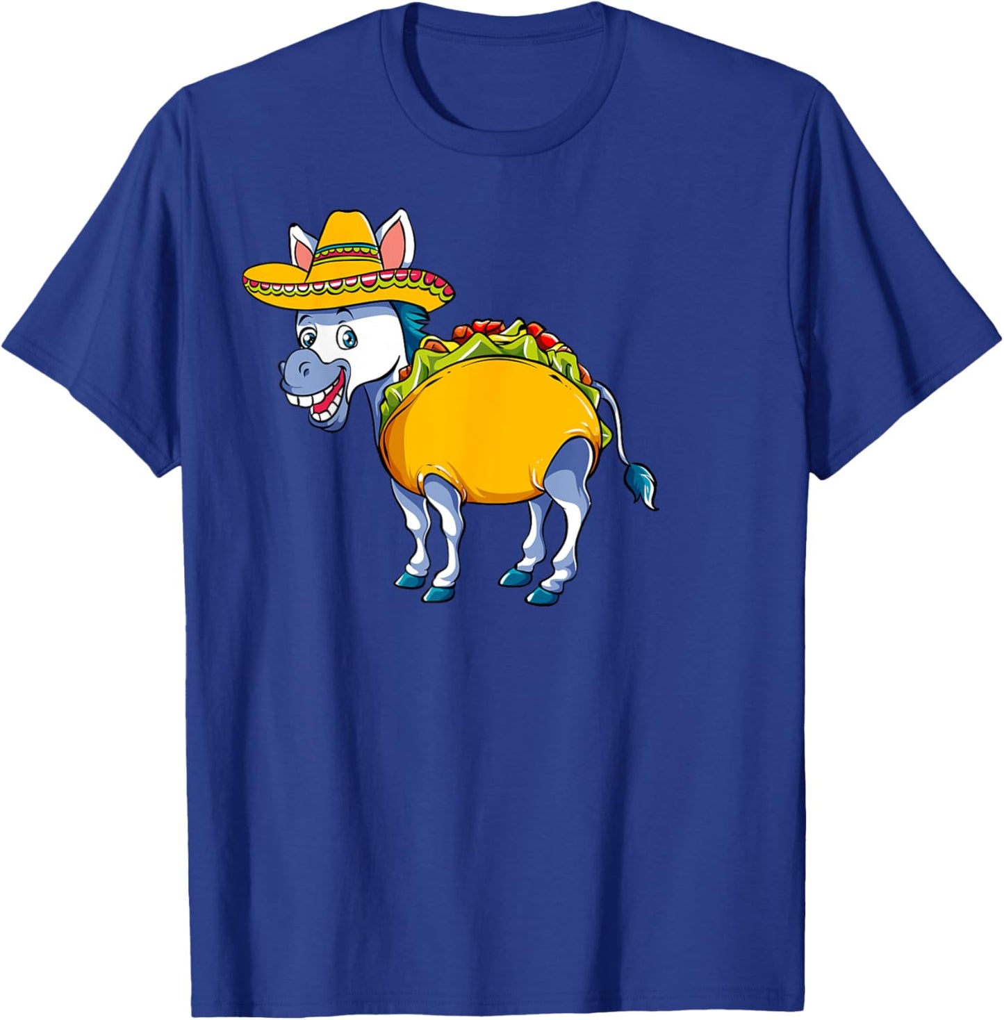 Donkey Taco Hilarious Burro Design for Cinco de Mayo T-Shirt - T-Shirt | Royal