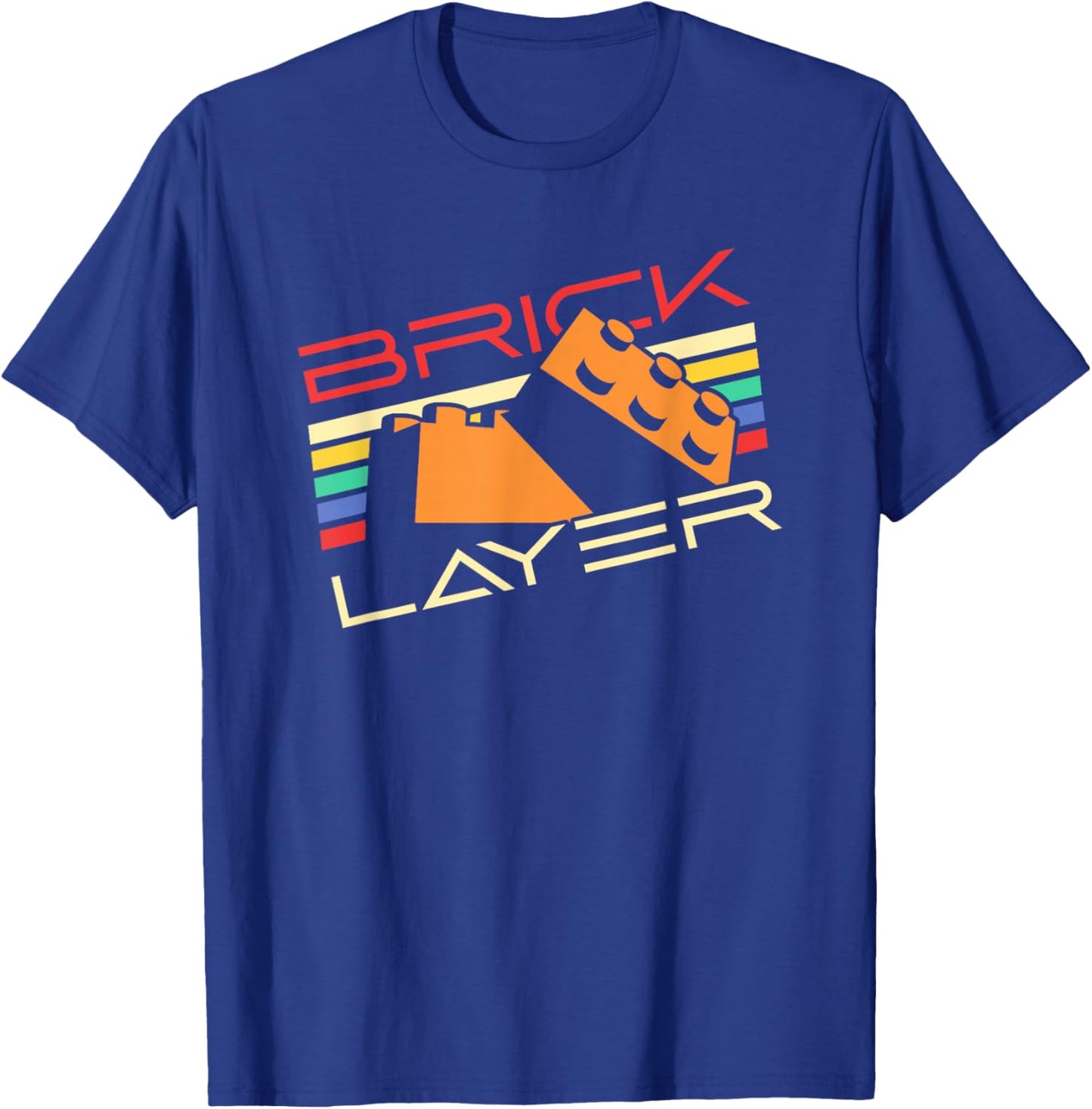 Brick Layer Master Builder Big Building Blocks Engineer Toy T-Shirt - T-Shirt | Royal